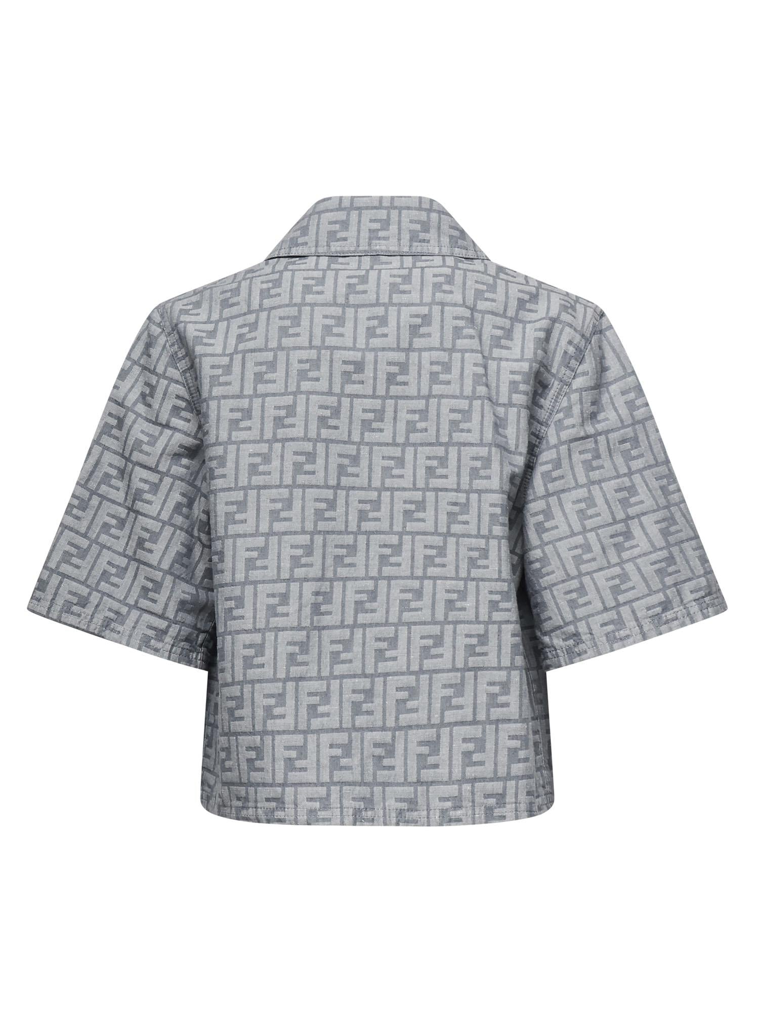 Giacca Cropped In Chambray Ff Jacquard Fendi оригінал – Купити в Україні – детальний вид
