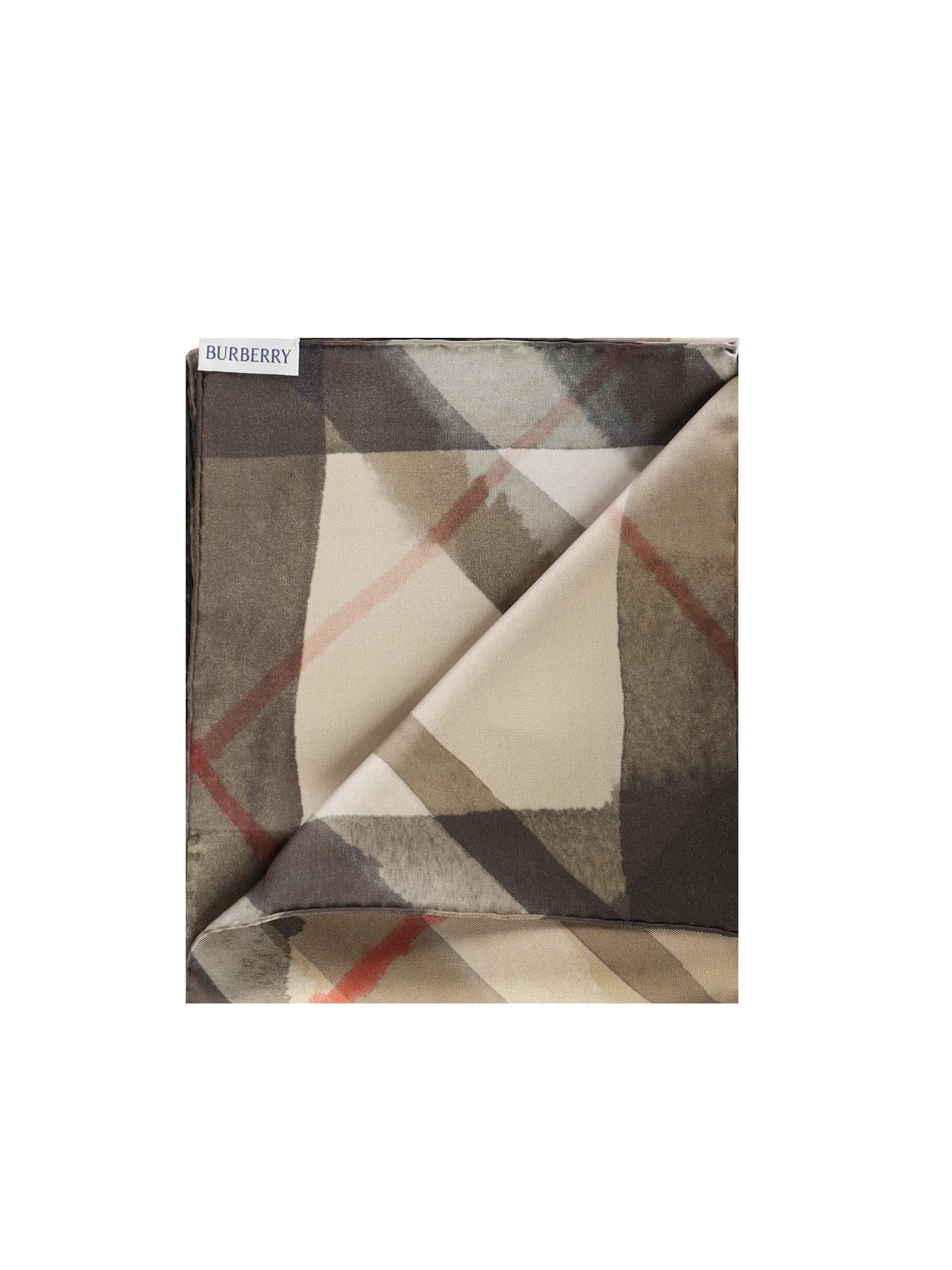Foulard In Seta Check Effetto Acquerello Burberry оригінал – Купити в Україні – детальний вид