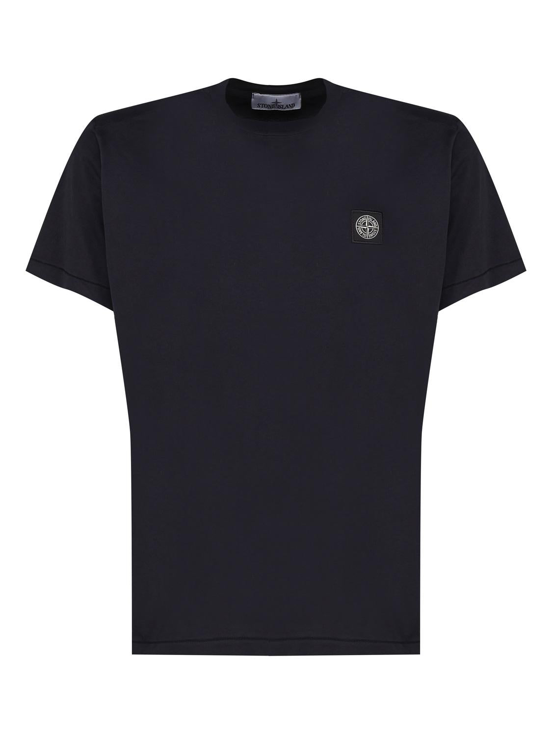 T-Shirt Con Patch Logo Stone island оригінал – Купити в Україні – боковий вид