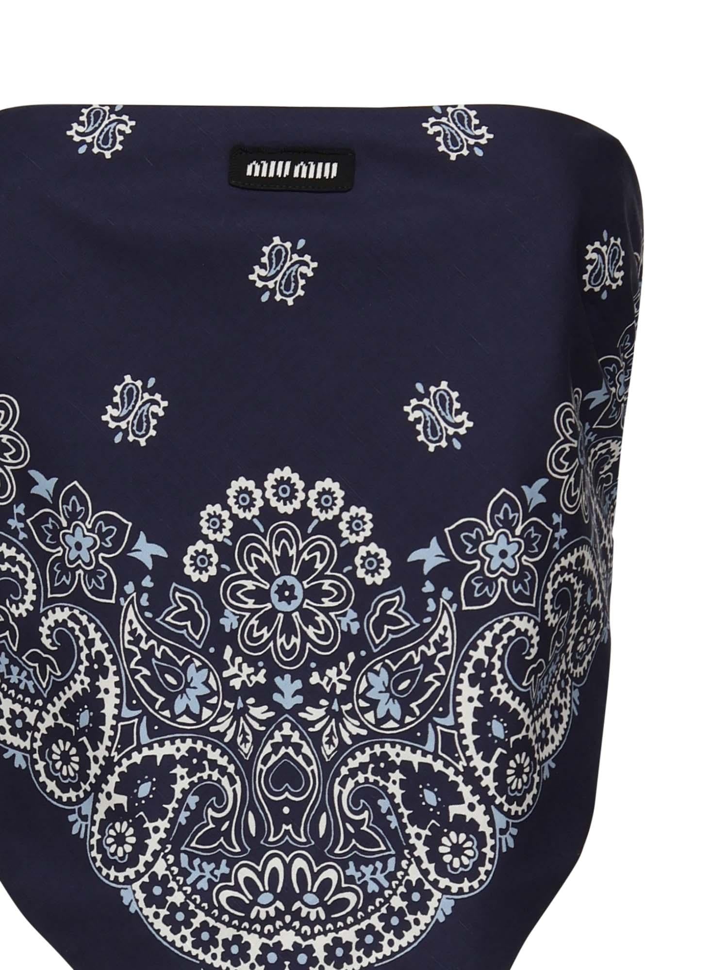 Top Con Stampa Bandana Miu miu оригінал – Купити в Україні – вид ззаду