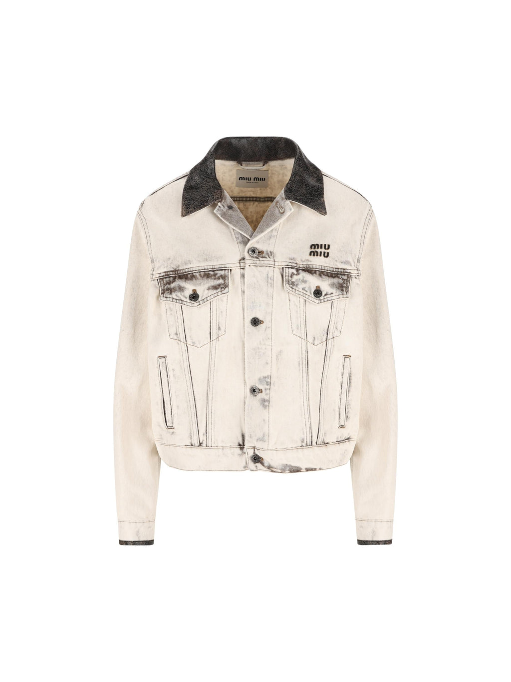 Оригінальна Denim Bomber Jacket Miu miu – боковий вид
