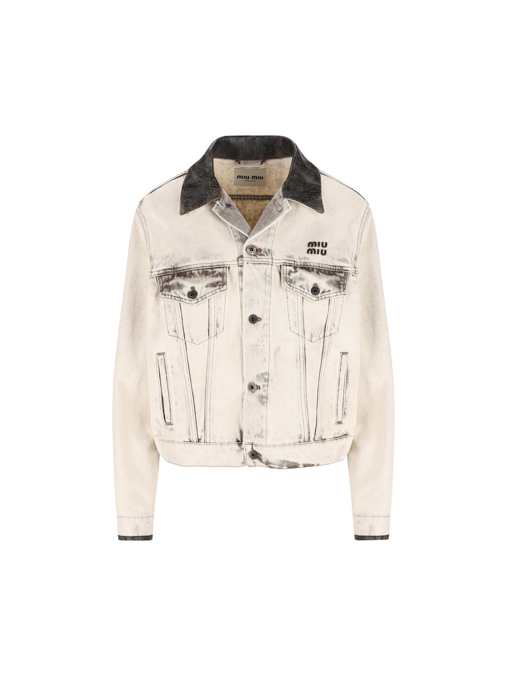 Оригінальна Denim Bomber Jacket Miu miu – боковий вид