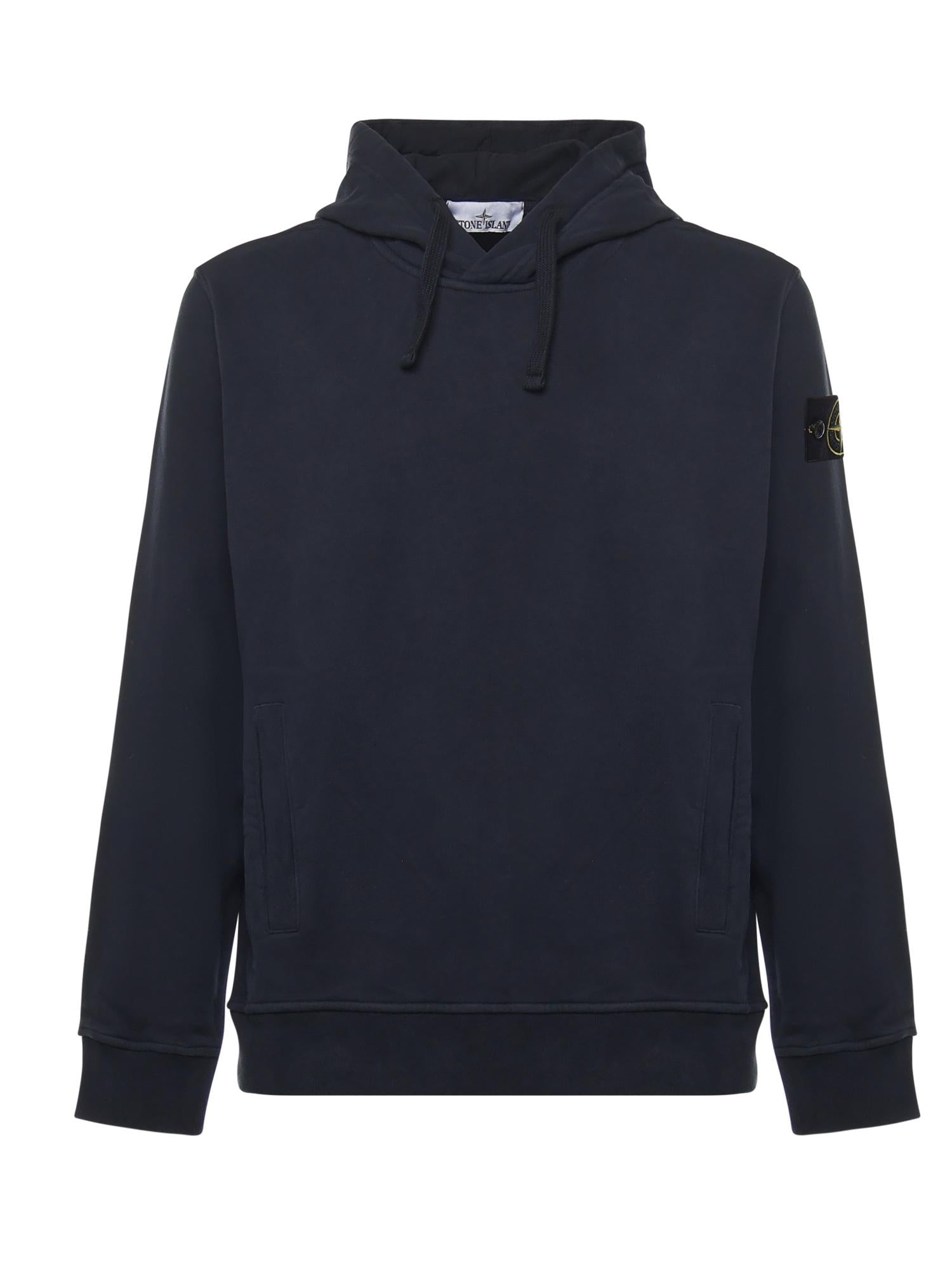 Felpa Con Cappuccio E Logo Stone island – Гарантія оригінальності – боковий вид