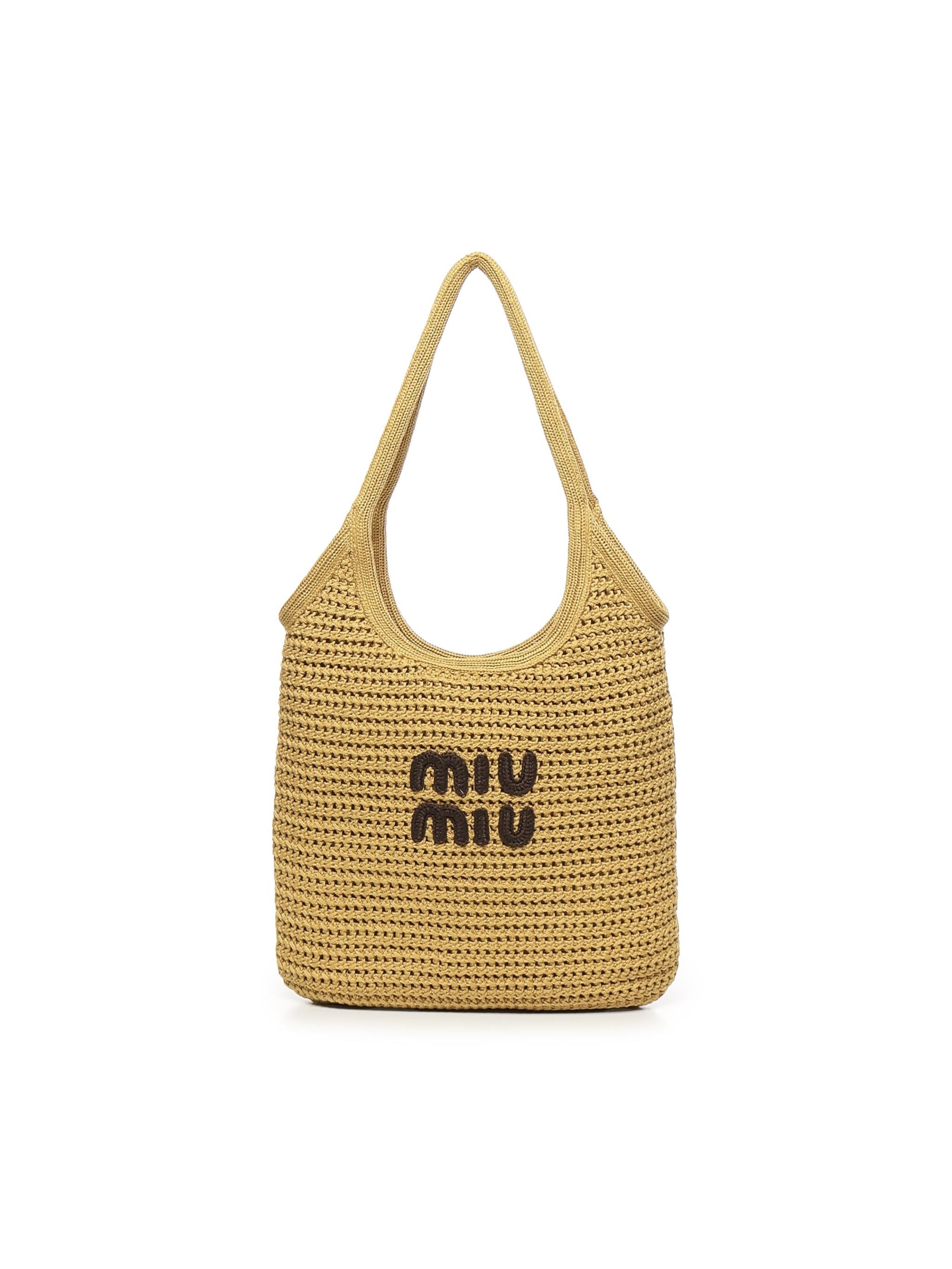 Оригінальна Tote Bag Ivy Con Logo Miu miu – боковий вид