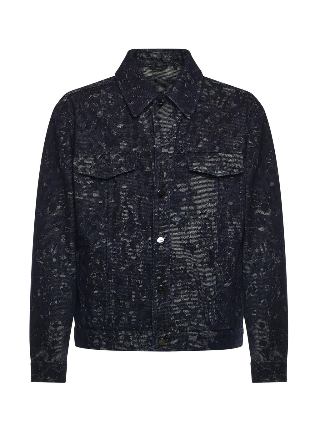 Giacca In Denim Jacquard Fendi – Гарантія оригінальності – боковий вид