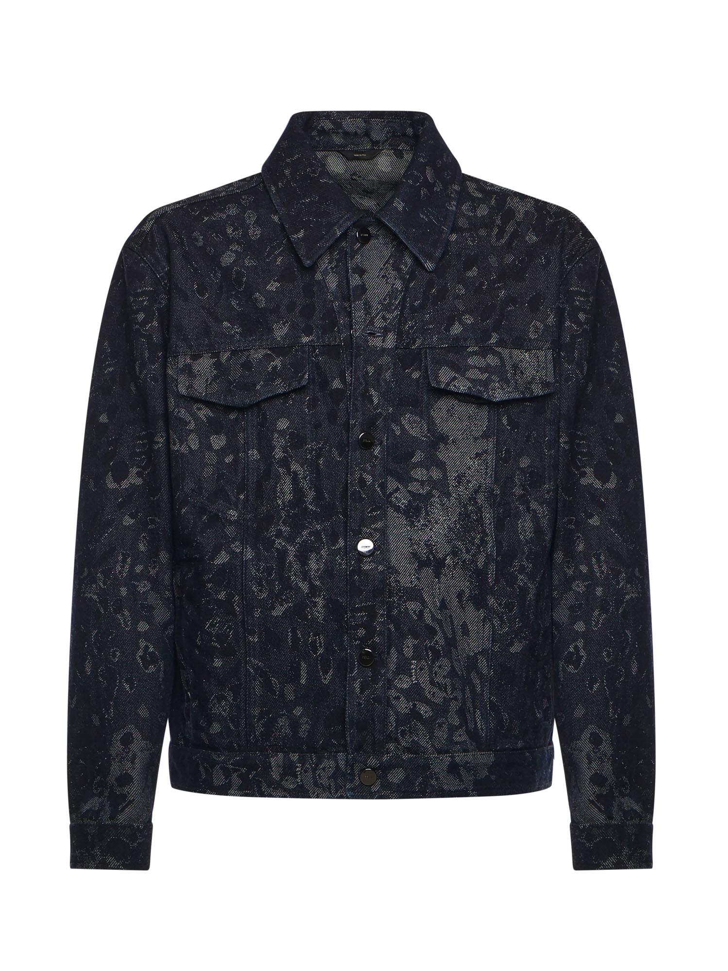 Giacca In Denim Jacquard Fendi – Гарантія оригінальності – боковий вид