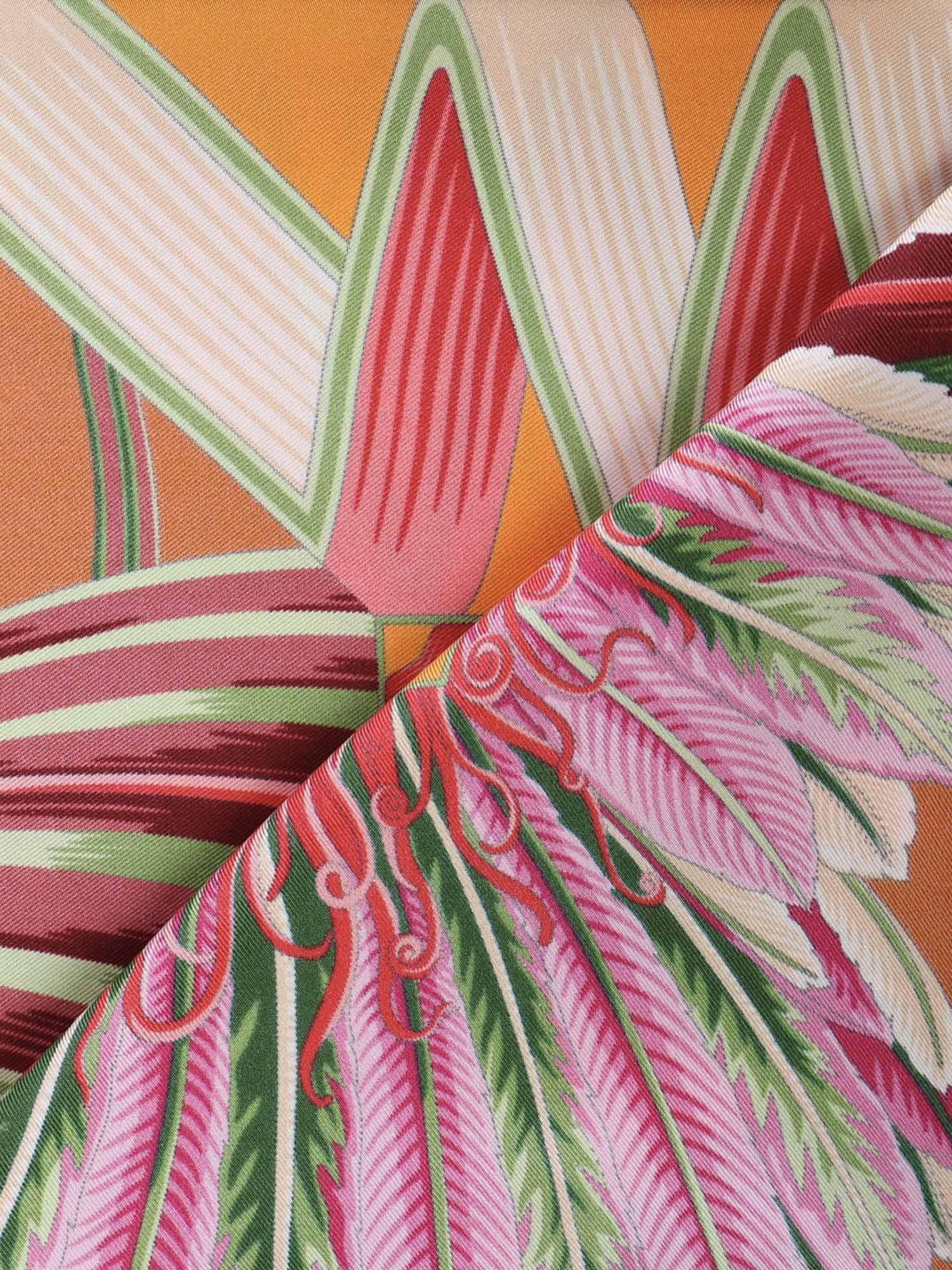 Foulard In Seta Con Stampa Salvatore ferragamo – Гарантія оригінальності – вид ззаду