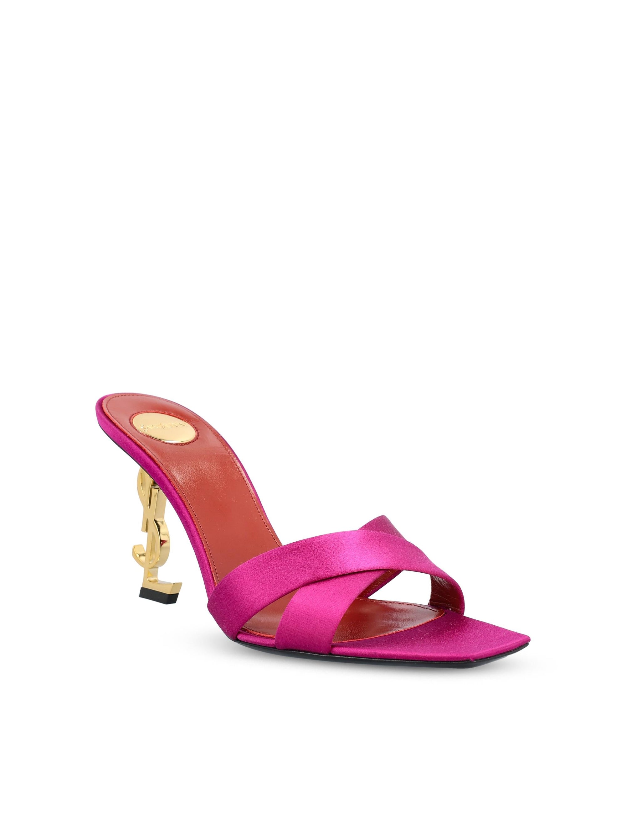Оригінальна Opyum Mule In Crepe Satin Saint laurent – вид ззаду