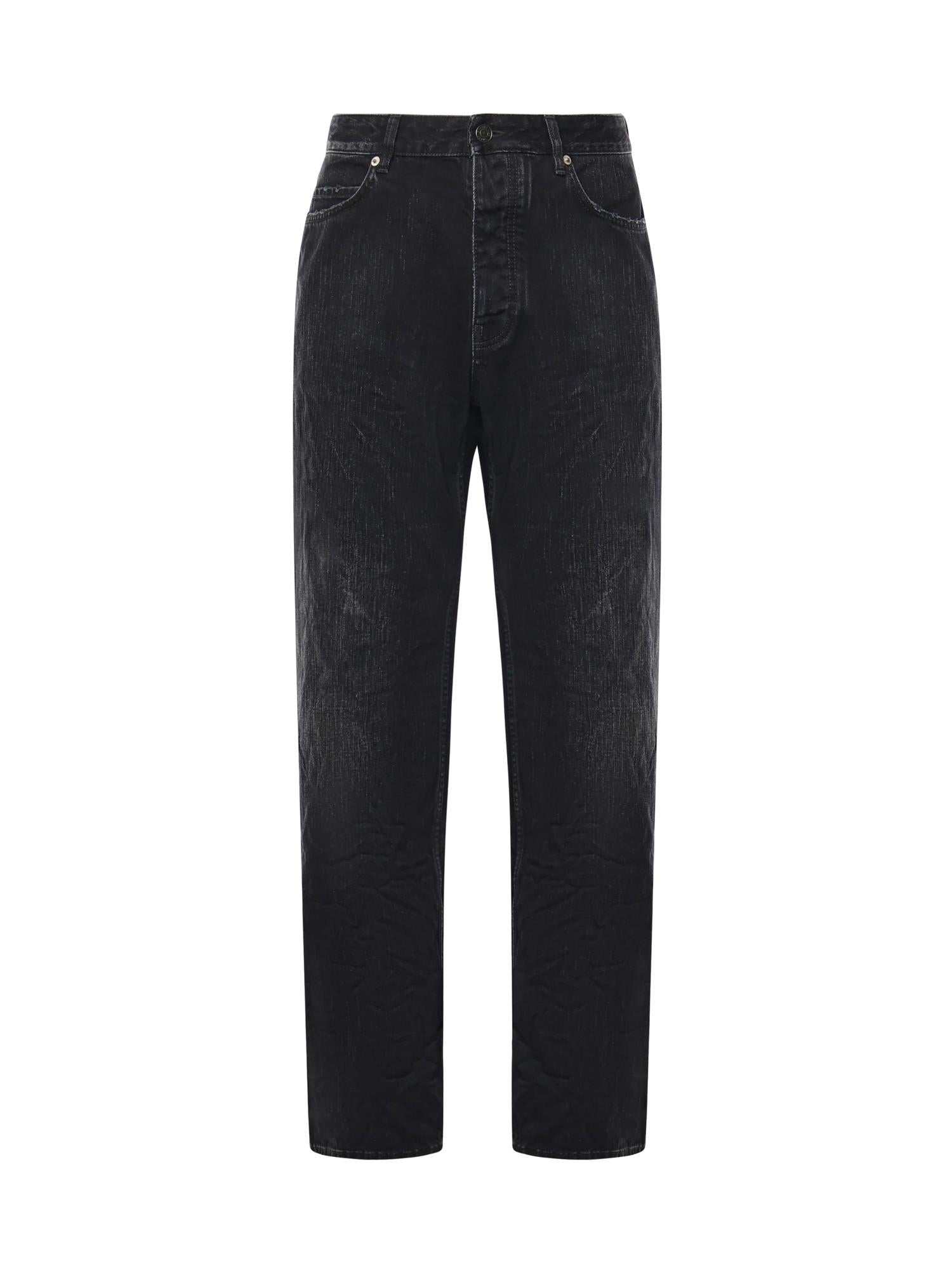 Jeans Distressed In Denim DI Cotone Balenciaga оригінал – Купити в Україні – боковий вид