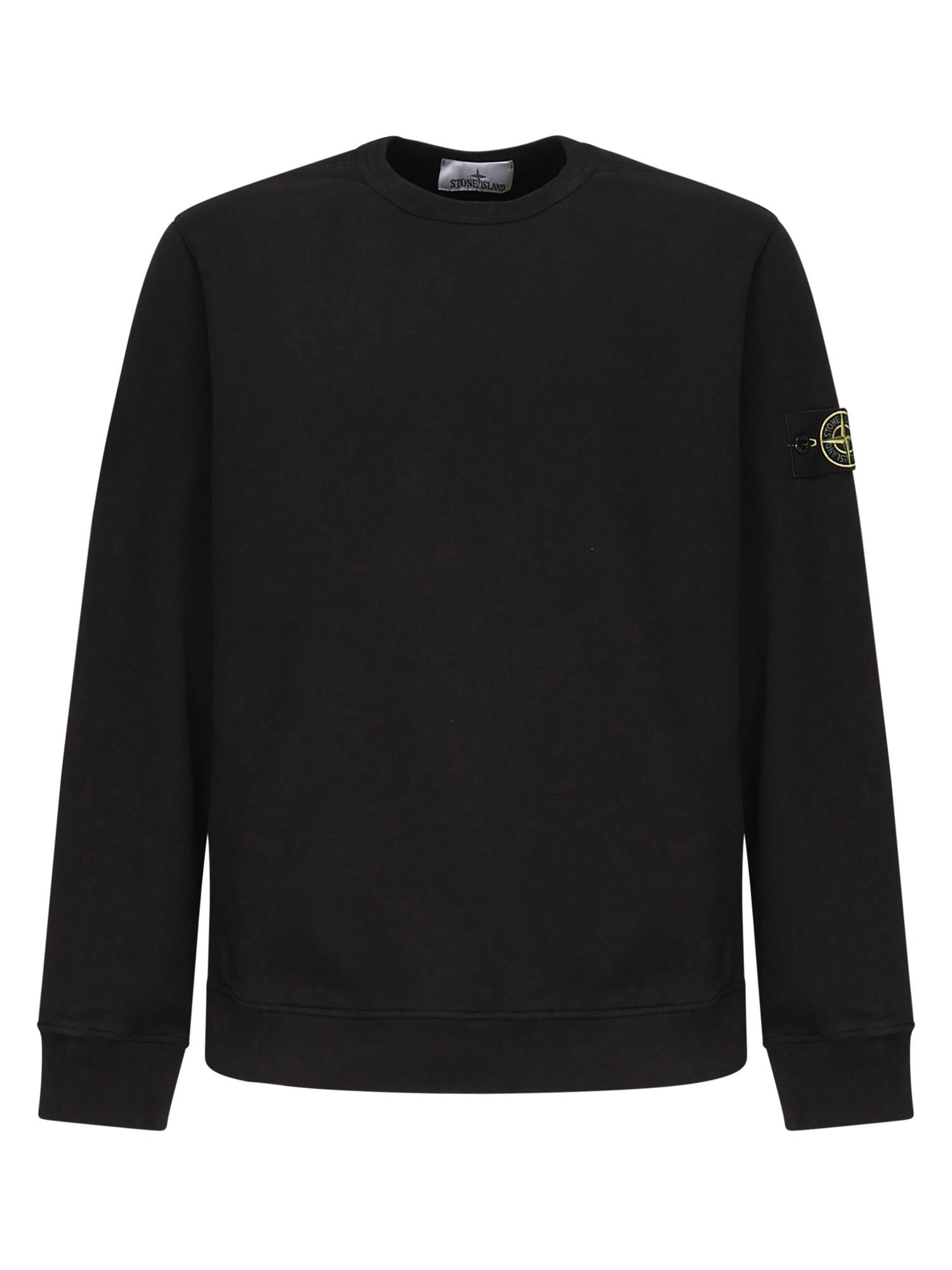 Оригінальна Felpa Girocollo Con Logo Stone island – боковий вид