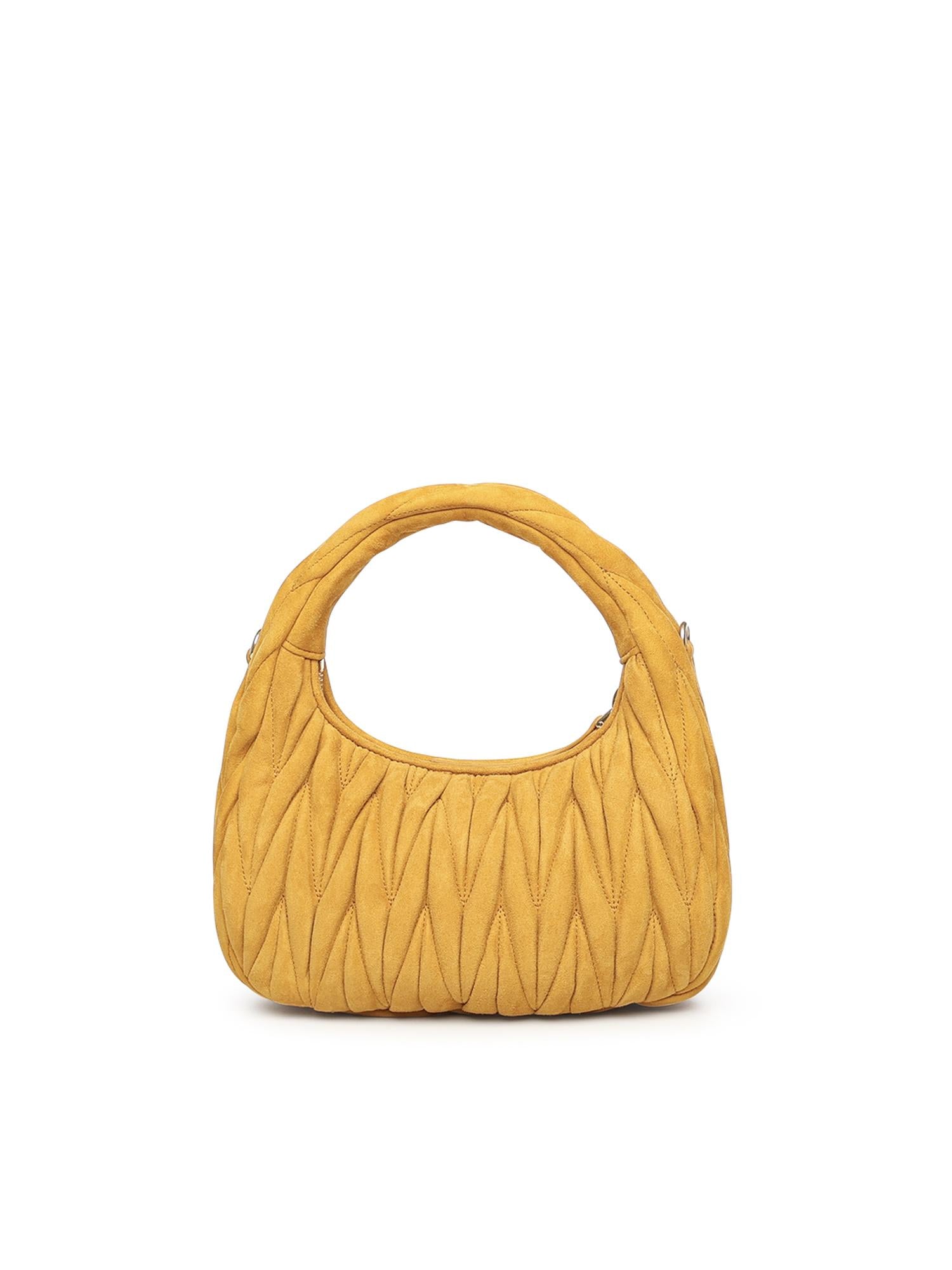 Borsa Wander In Pelle Scamosciata Matelassé Miu miu – Гарантія оригінальності – детальний вид