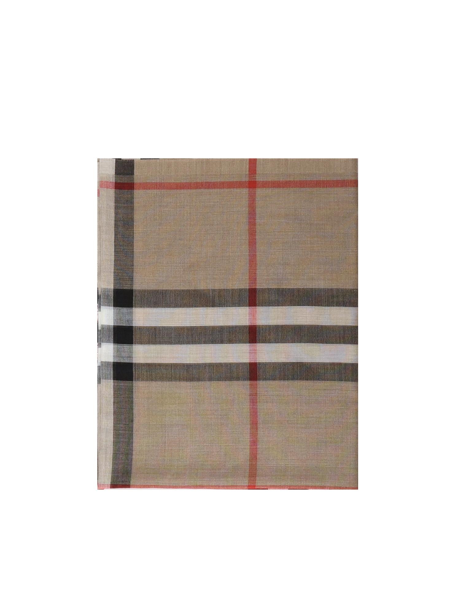 Оригінальна Sciarpa In Lana E Seta Check Burberry – боковий вид