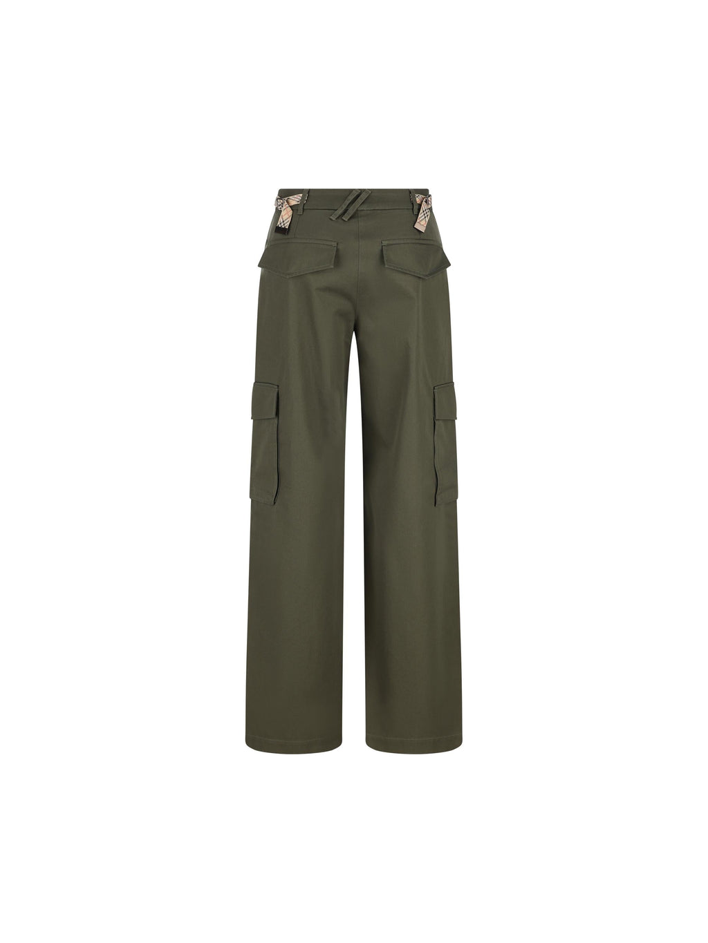 Pantaloni Cargo In Gabardine Burberry – Гарантія оригінальності – вид ззаду
