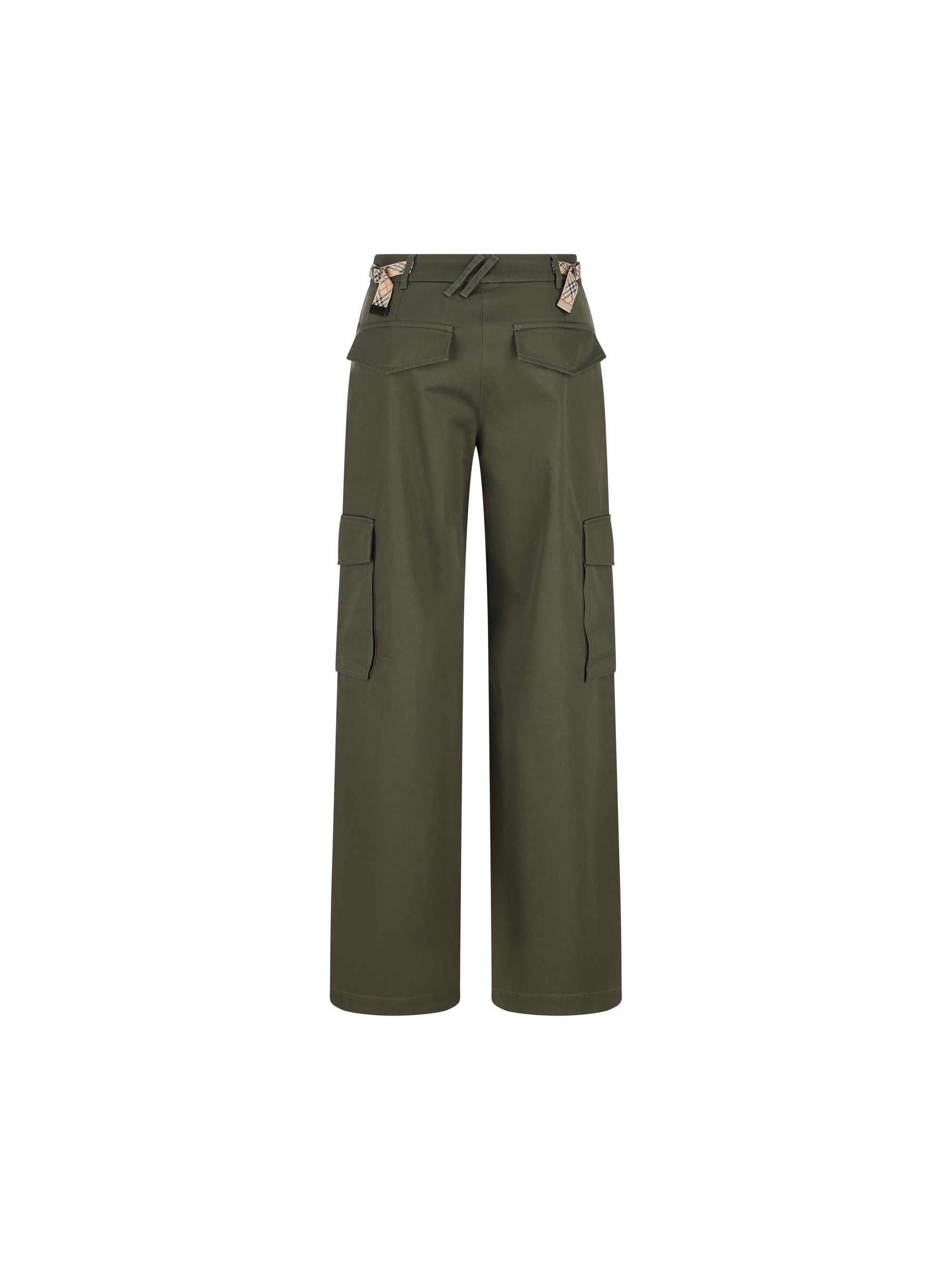 Pantaloni Cargo In Gabardine Burberry – Гарантія оригінальності – вид ззаду