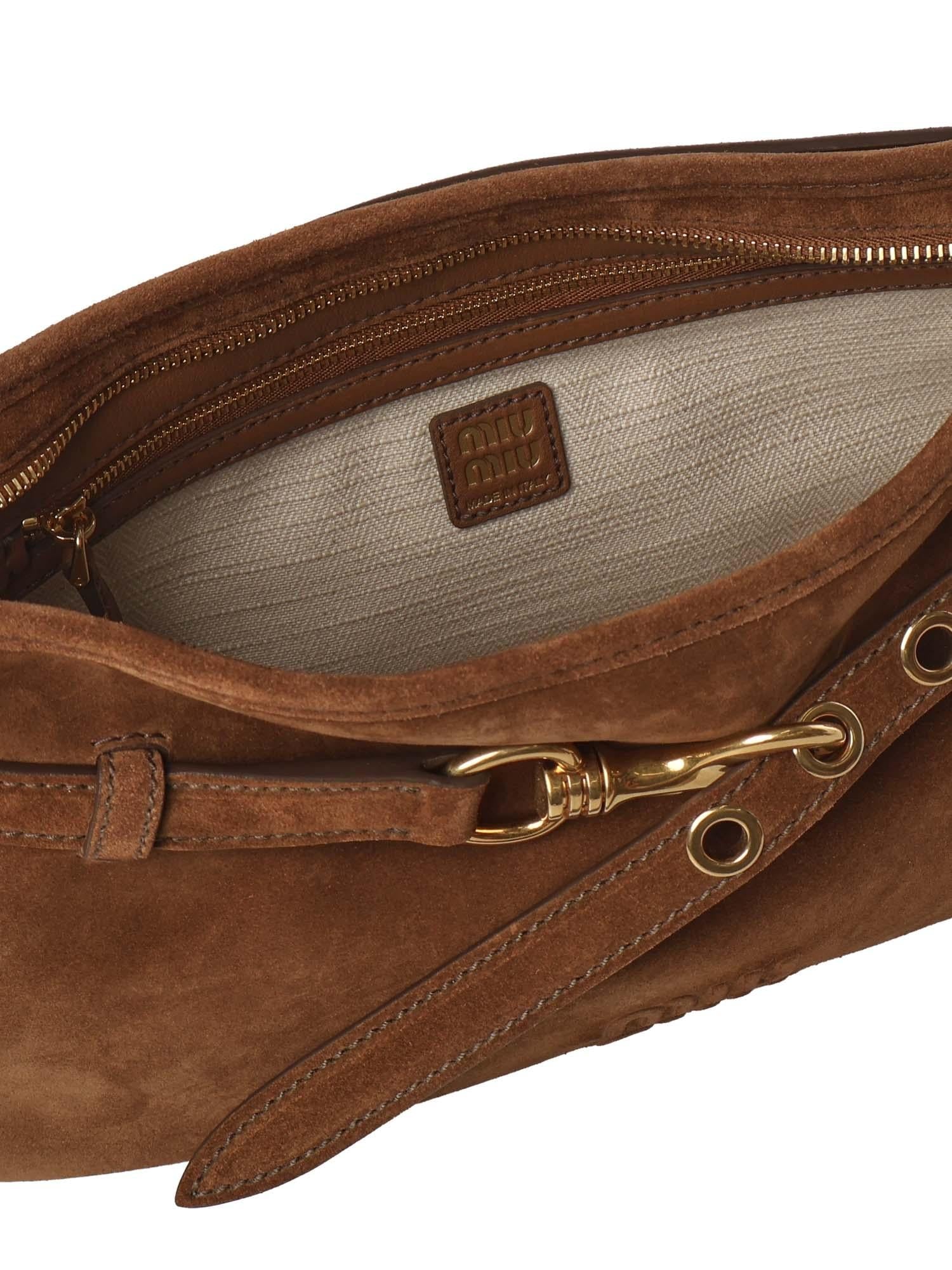 Borsa Aventure In Pelle Scamosciata Miu miu – Гарантія оригінальності – збільшений вид