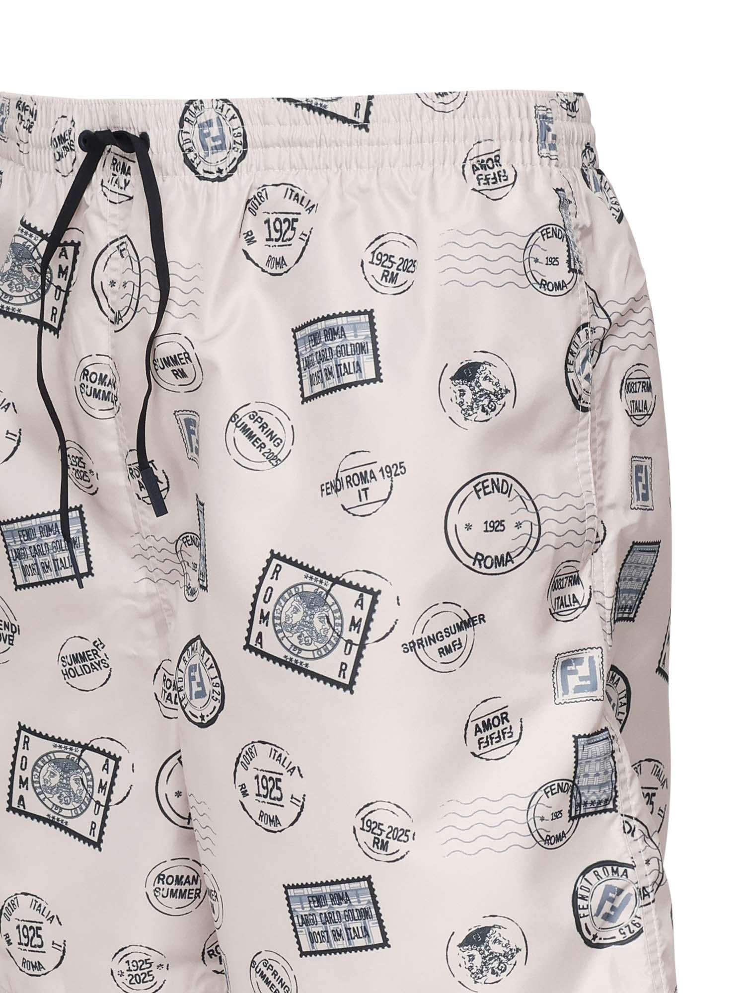 Оригінальна Boxer Mare In Nylon Stampato Fendi – вид ззаду
