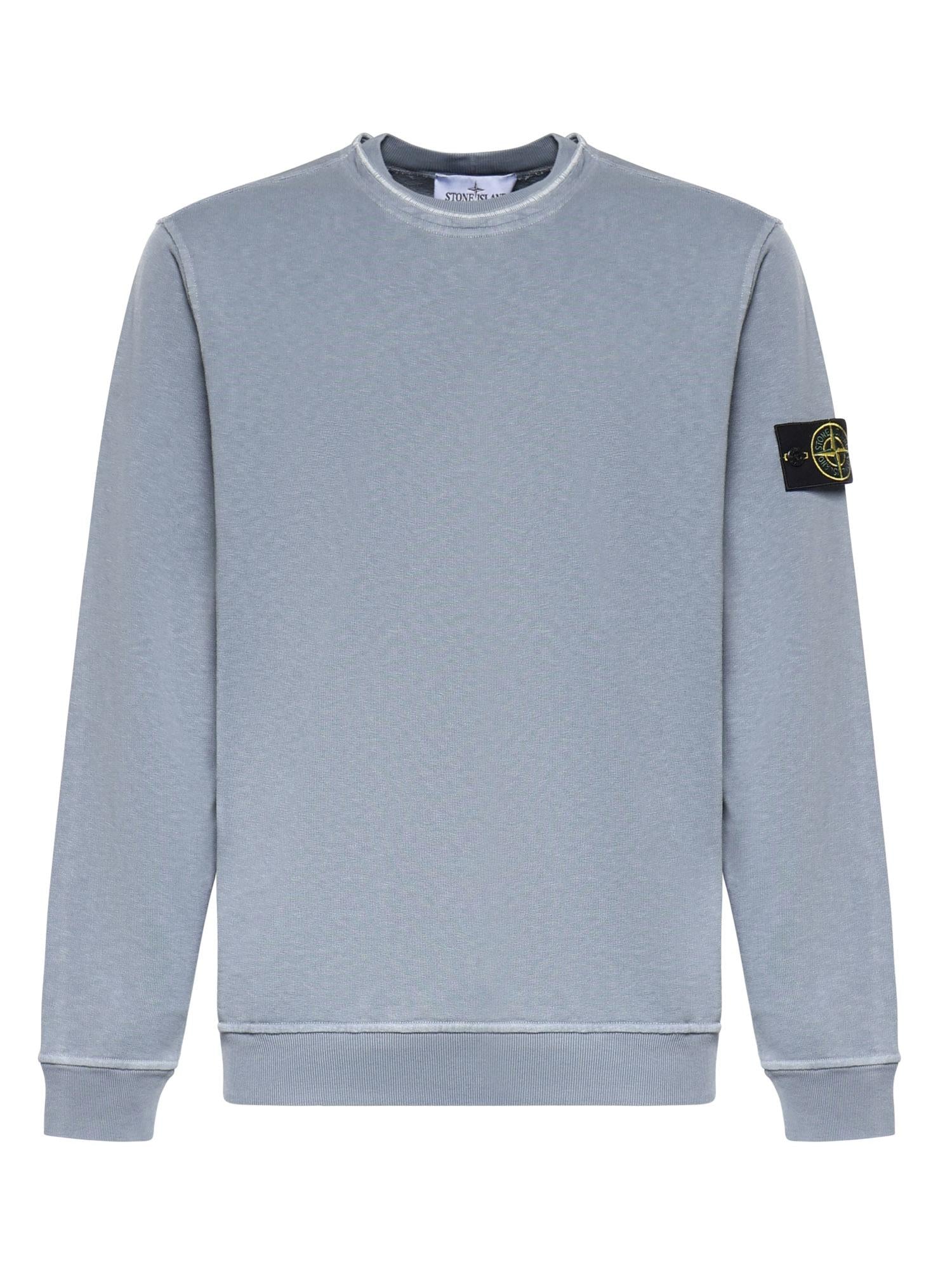 Felpa In Cotone Malfilé Con Logo Stone island оригінал – Купити в Україні – боковий вид