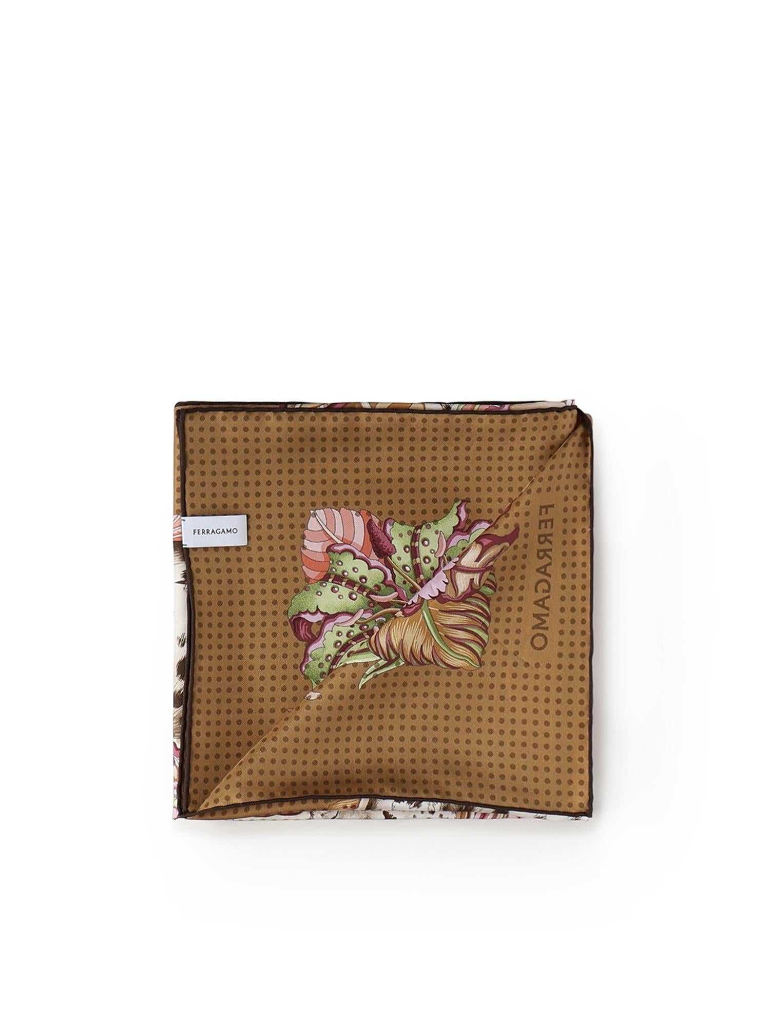 Foulard In Seta Con Stampa Salvatore ferragamo – Гарантія оригінальності – детальний вид