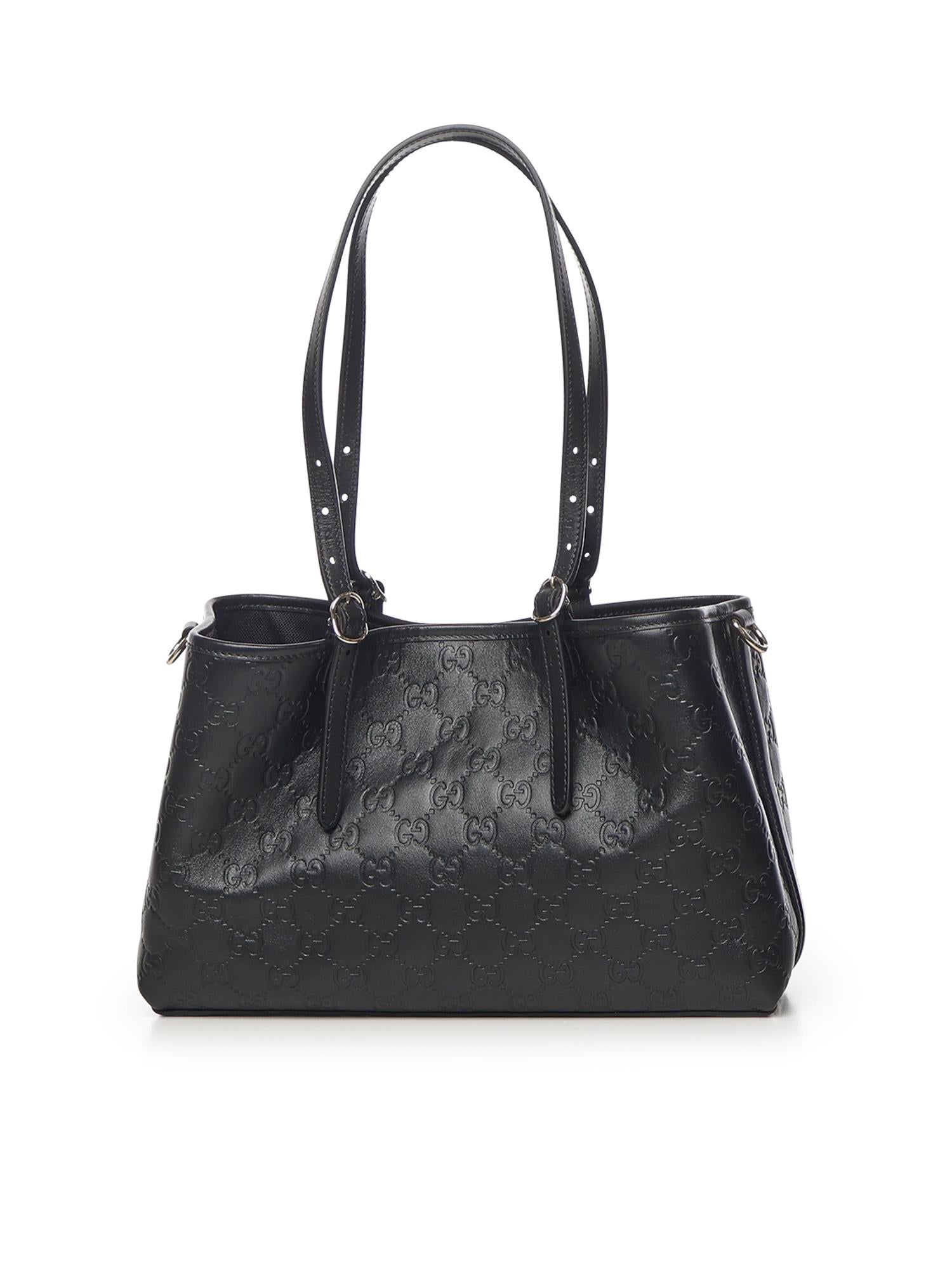 Оригінальна Borsa Shopping Gg Emblem In Pelle Media Gucci – детальний вид