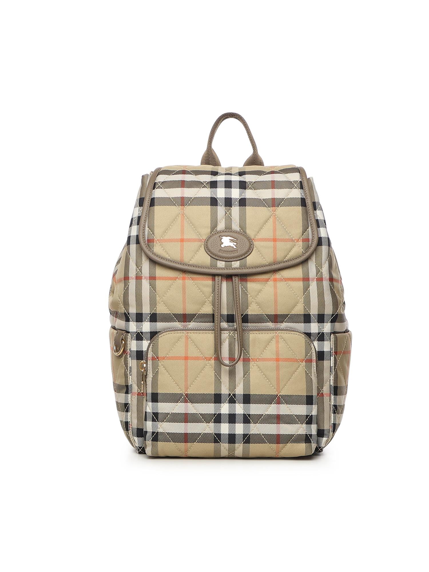 Zaino Horseshoe In Nylon Burberry – Гарантія оригінальності – боковий вид