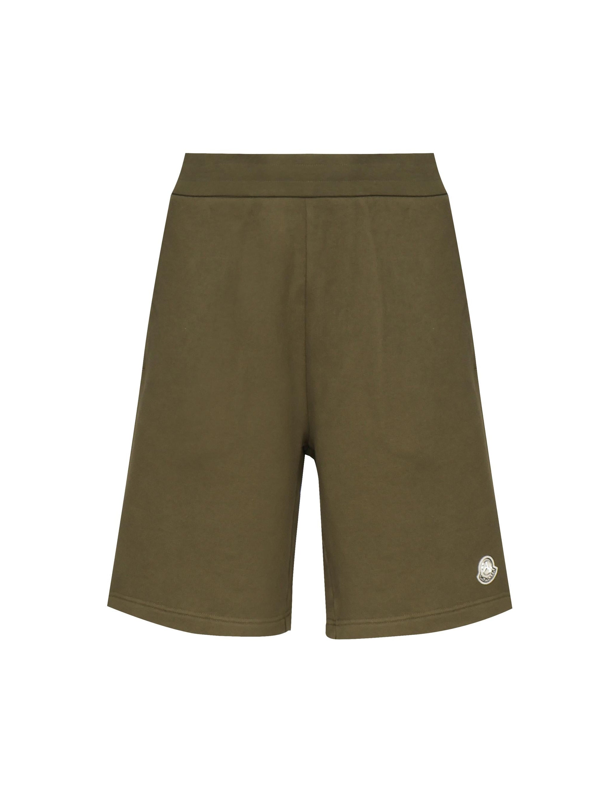 Shorts In Cotone Con Logo Moncler оригінал – Купити в Україні – боковий вид