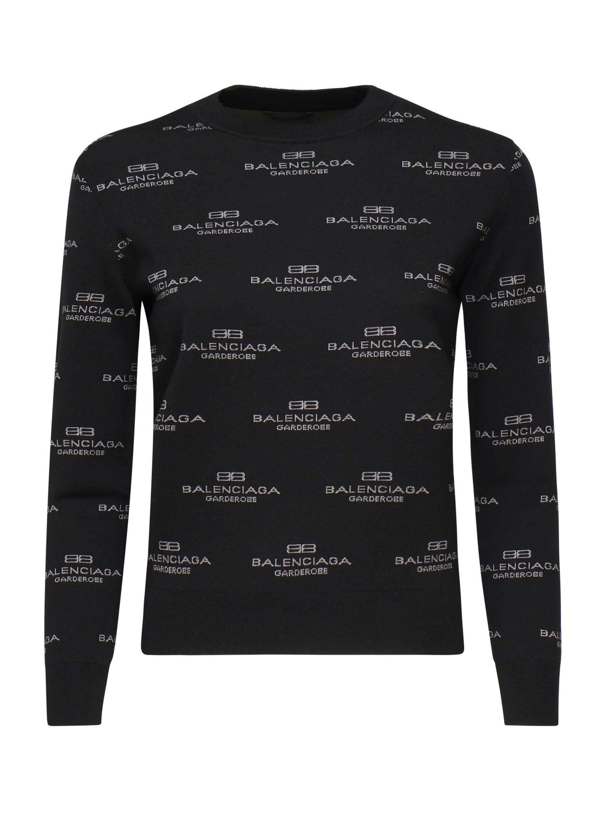 Maglione Con Logo All-Over Balenciaga – Гарантія оригінальності – боковий вид