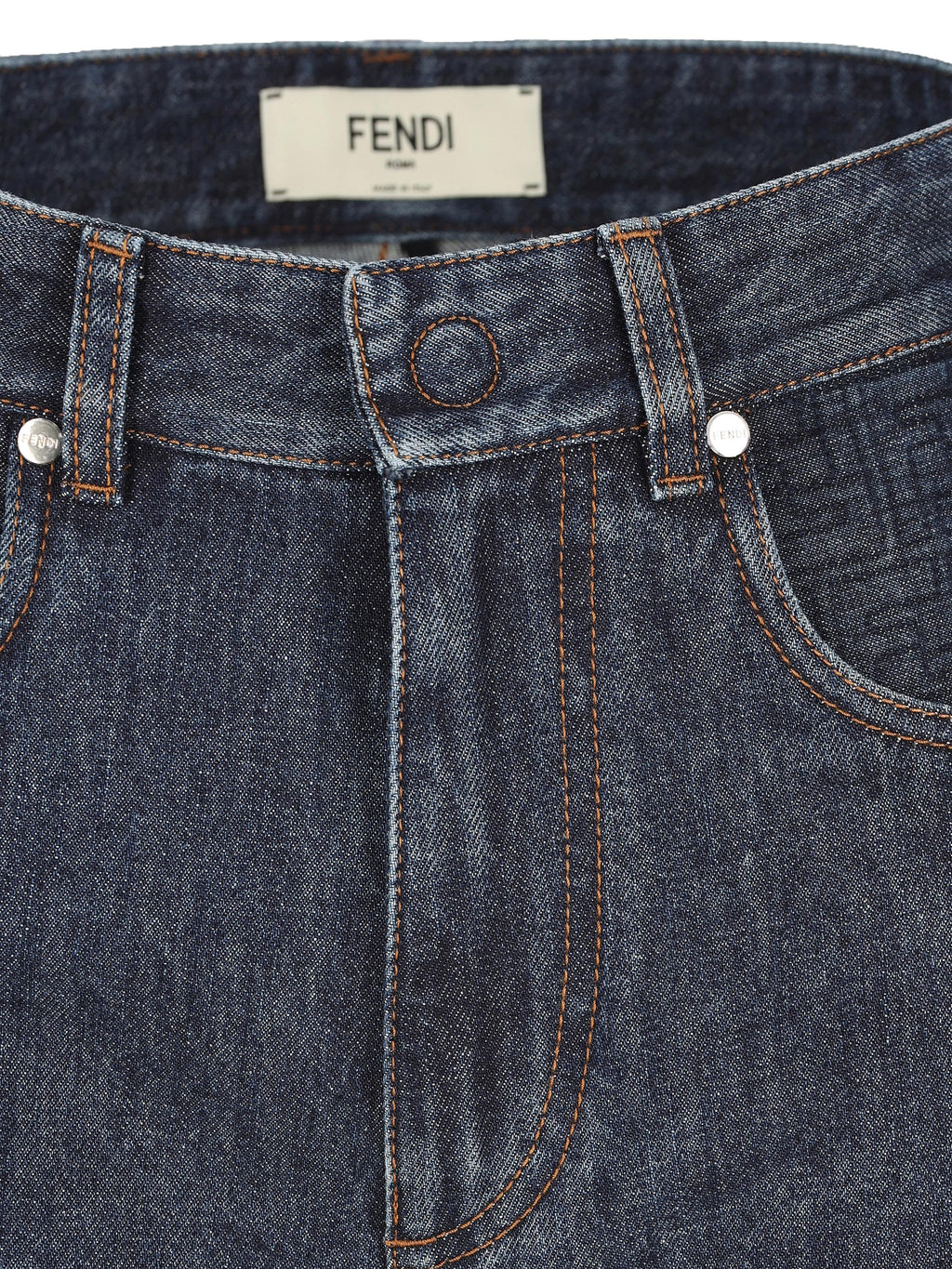Short In Denim Fendi – Гарантія оригінальності – детальний вид