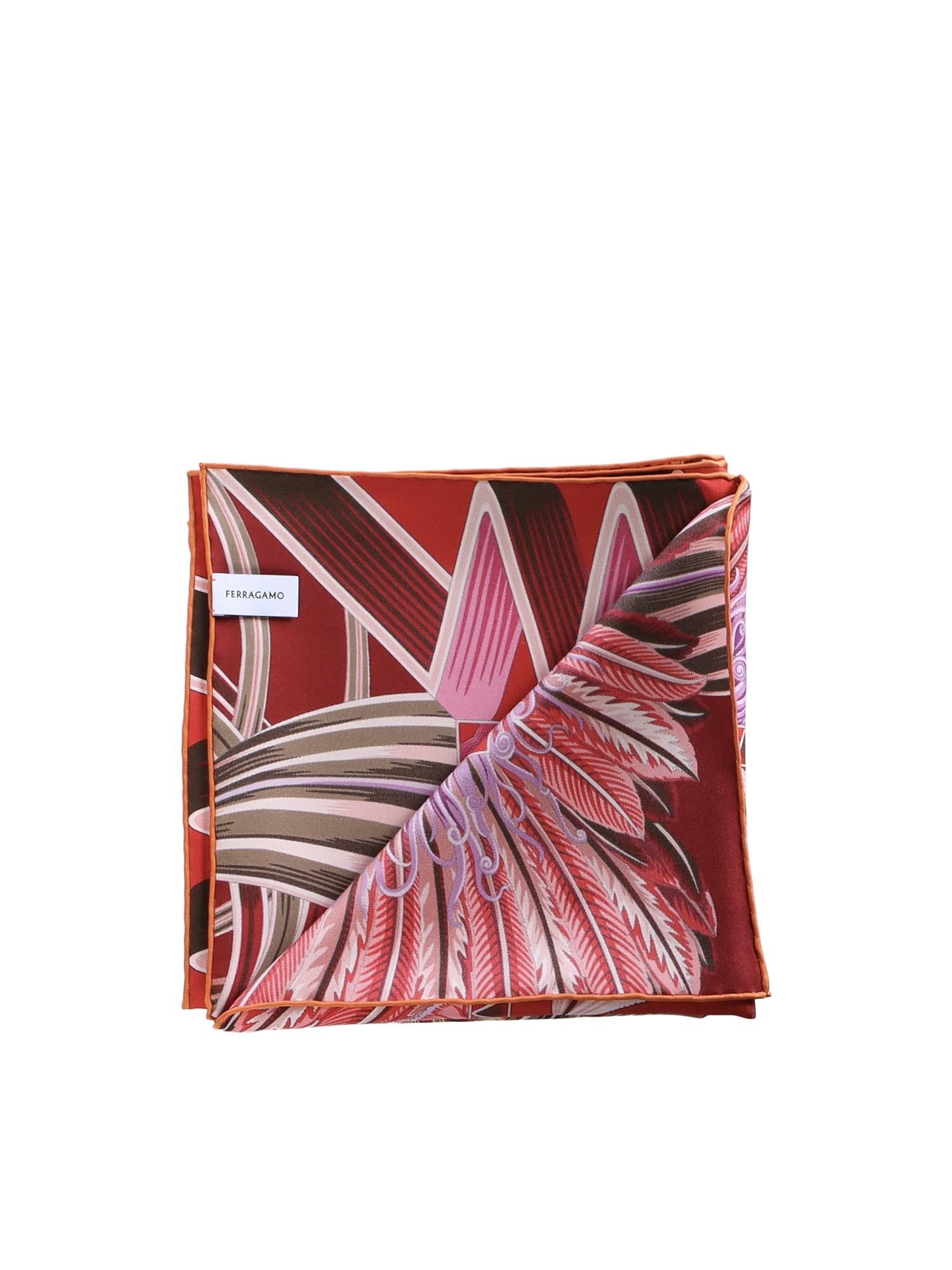 Foulard In Seta Con Stampa Salvatore ferragamo – Гарантія оригінальності – детальний вид