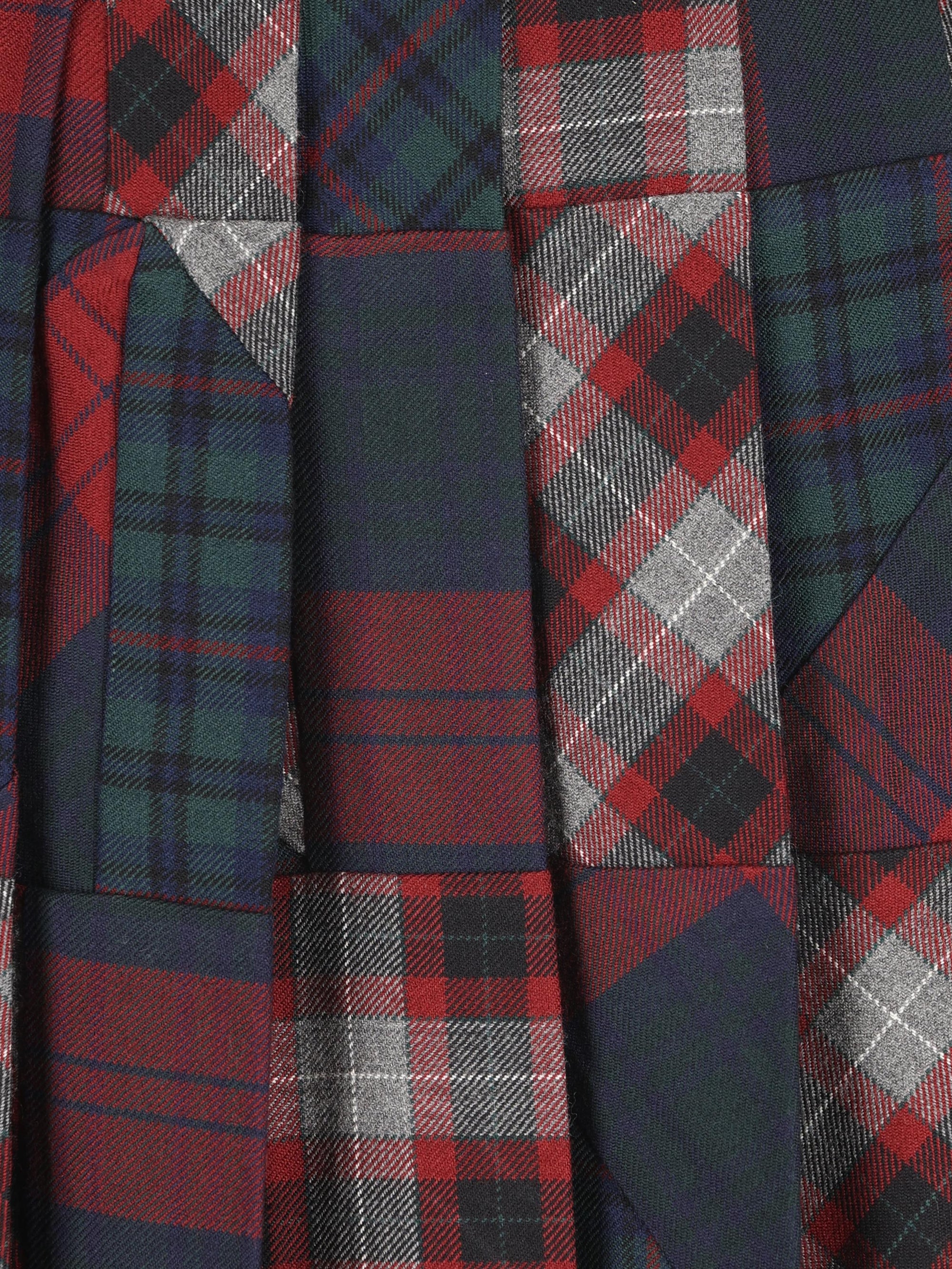 Pleated Mini Skirt In Tartan Patchwork Miu miu оригінал – Купити в Україні – детальний вид