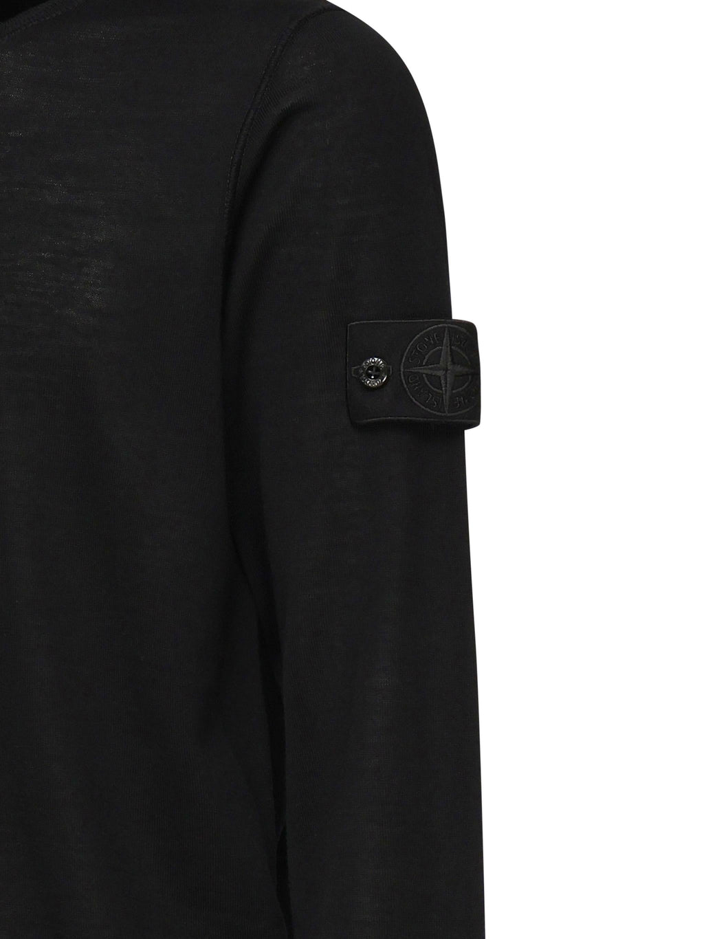Оригінальна Maglia Girocollo Nero In Lana Leggera Stone island – вид ззаду