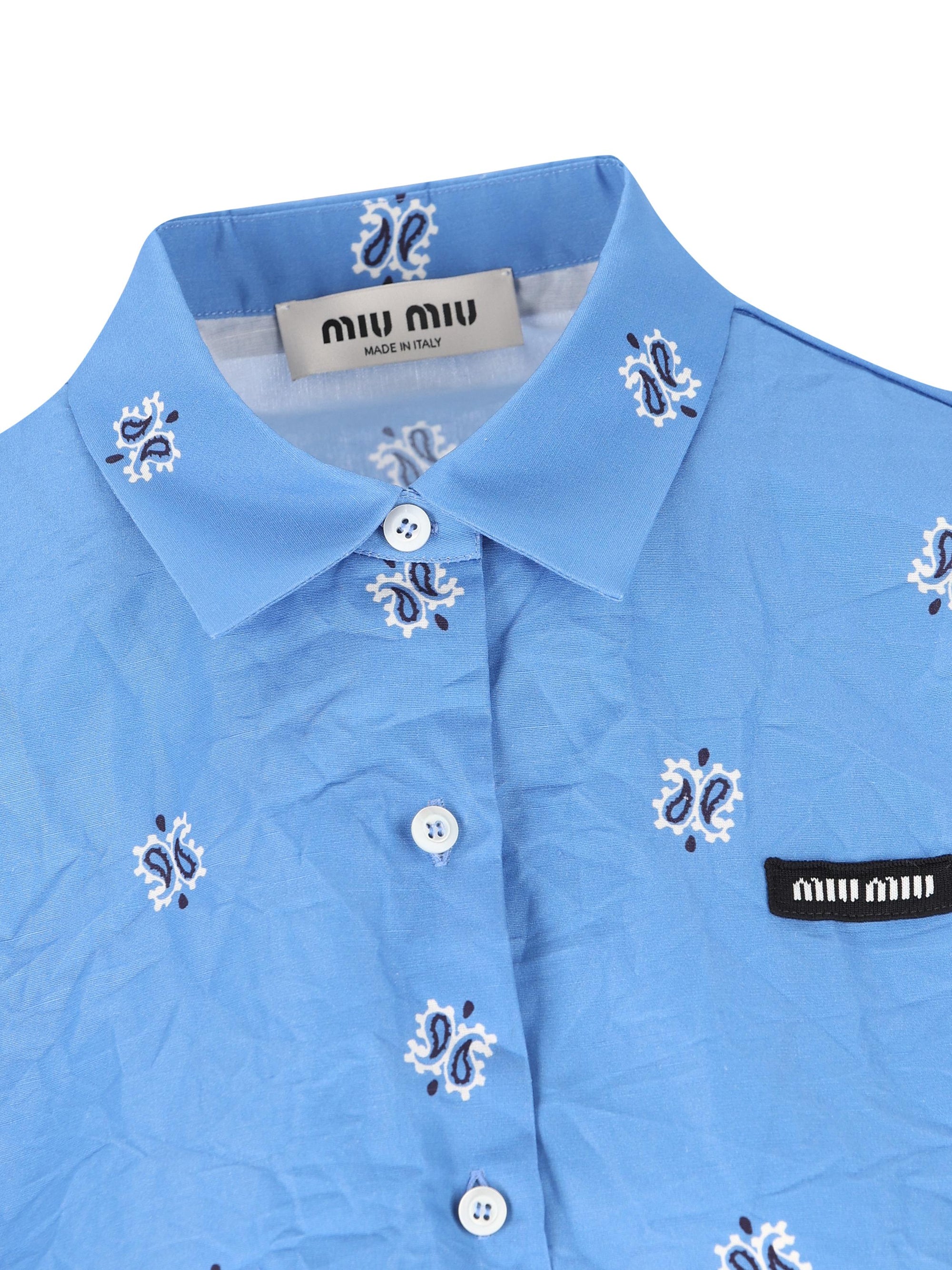 Cotton Poplin Shirt Miu miu оригінал – Купити в Україні – детальний вид