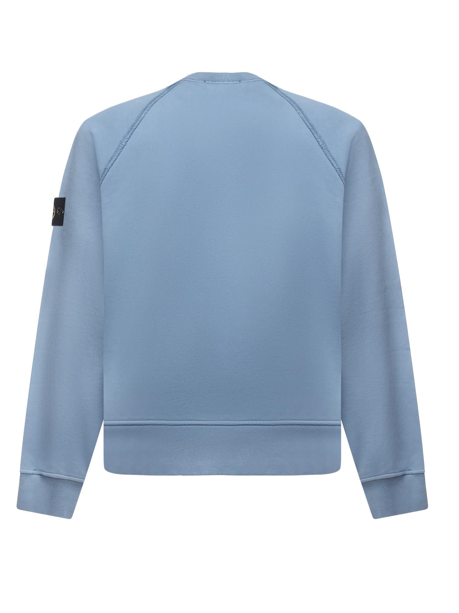 Felpa In Cotone Biologico Con Logo Stone island – Гарантія оригінальності – детальний вид