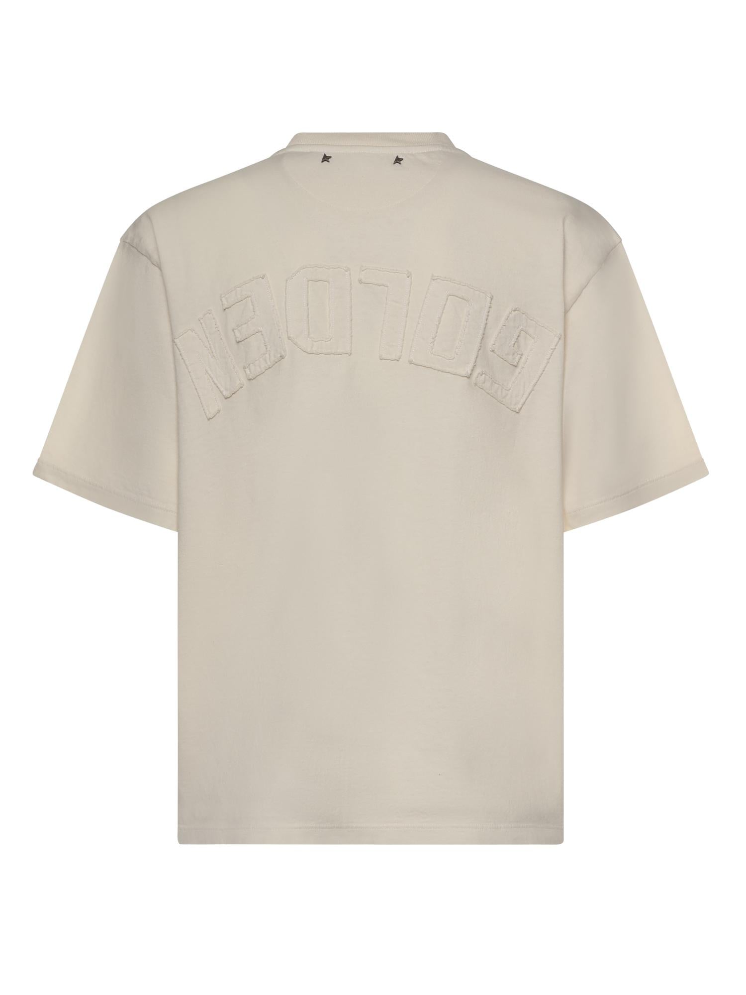 Оригінальна T-Shirt Con Logo Sul Retro Golden goose – детальний вид
