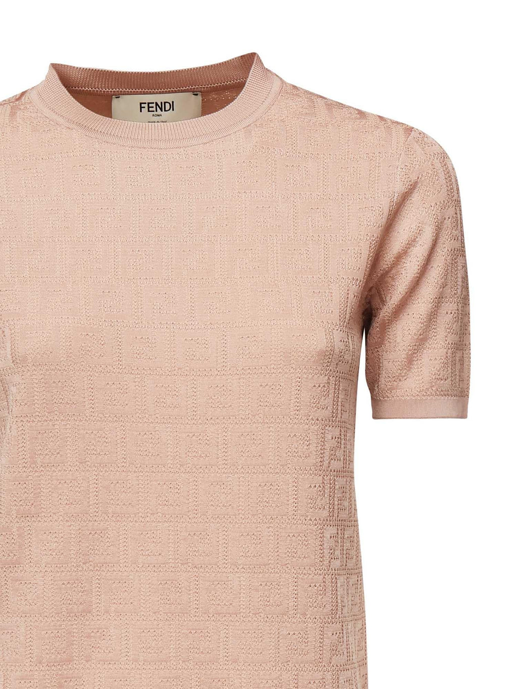 Maglia In Cotone E Viscosa Ff Jacquard Fendi – Гарантія оригінальності – вид ззаду