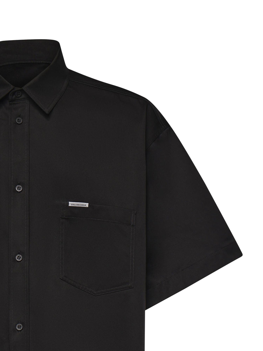 Camicia In Cotone Con Logo Balenciaga оригінал – Купити в Україні – вид ззаду