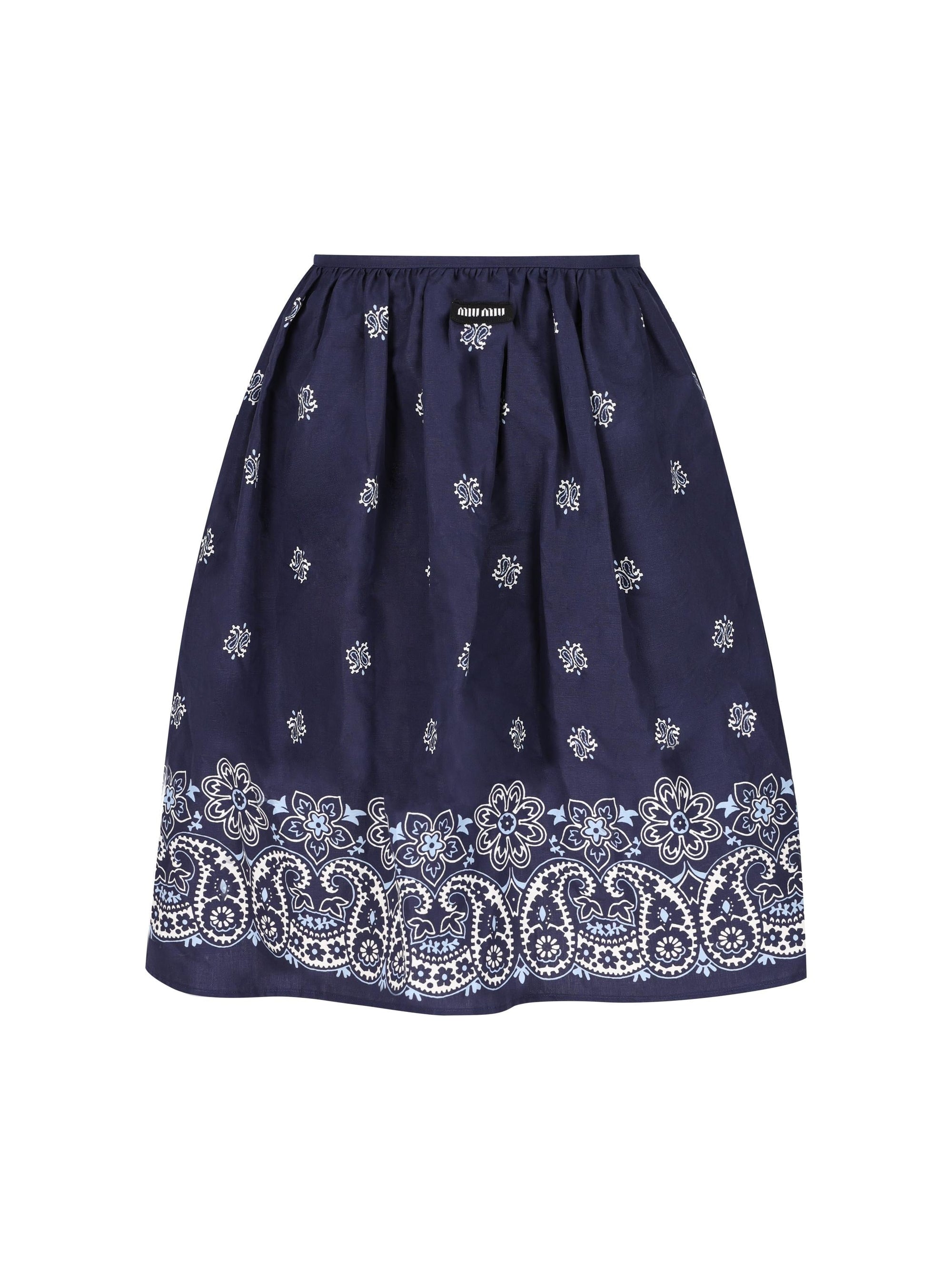 Cotton Poplin Skirt Miu miu – Гарантія оригінальності – вид ззаду