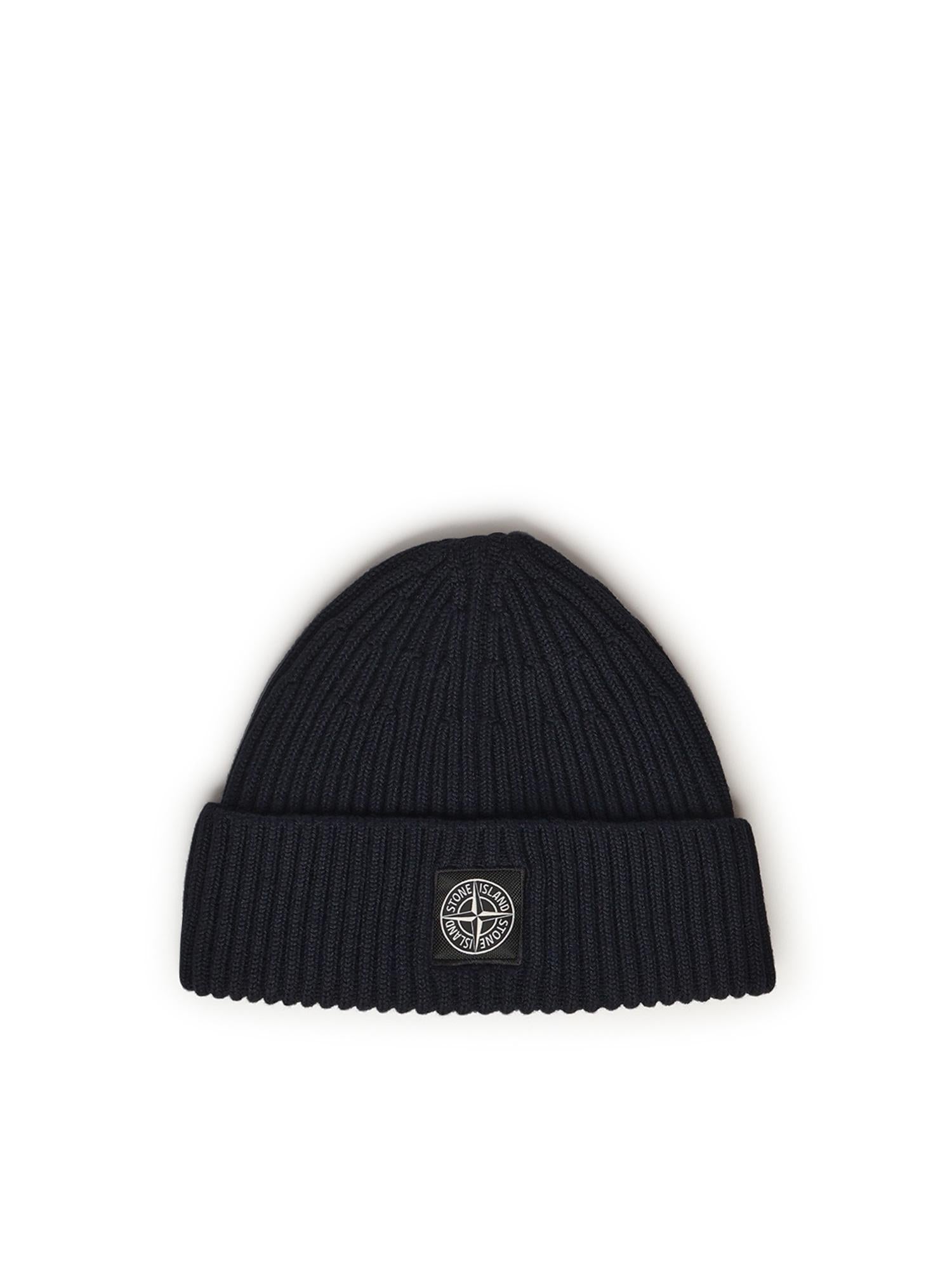 Оригінальна Beanie Con Patch Logo Compass Stone island – боковий вид