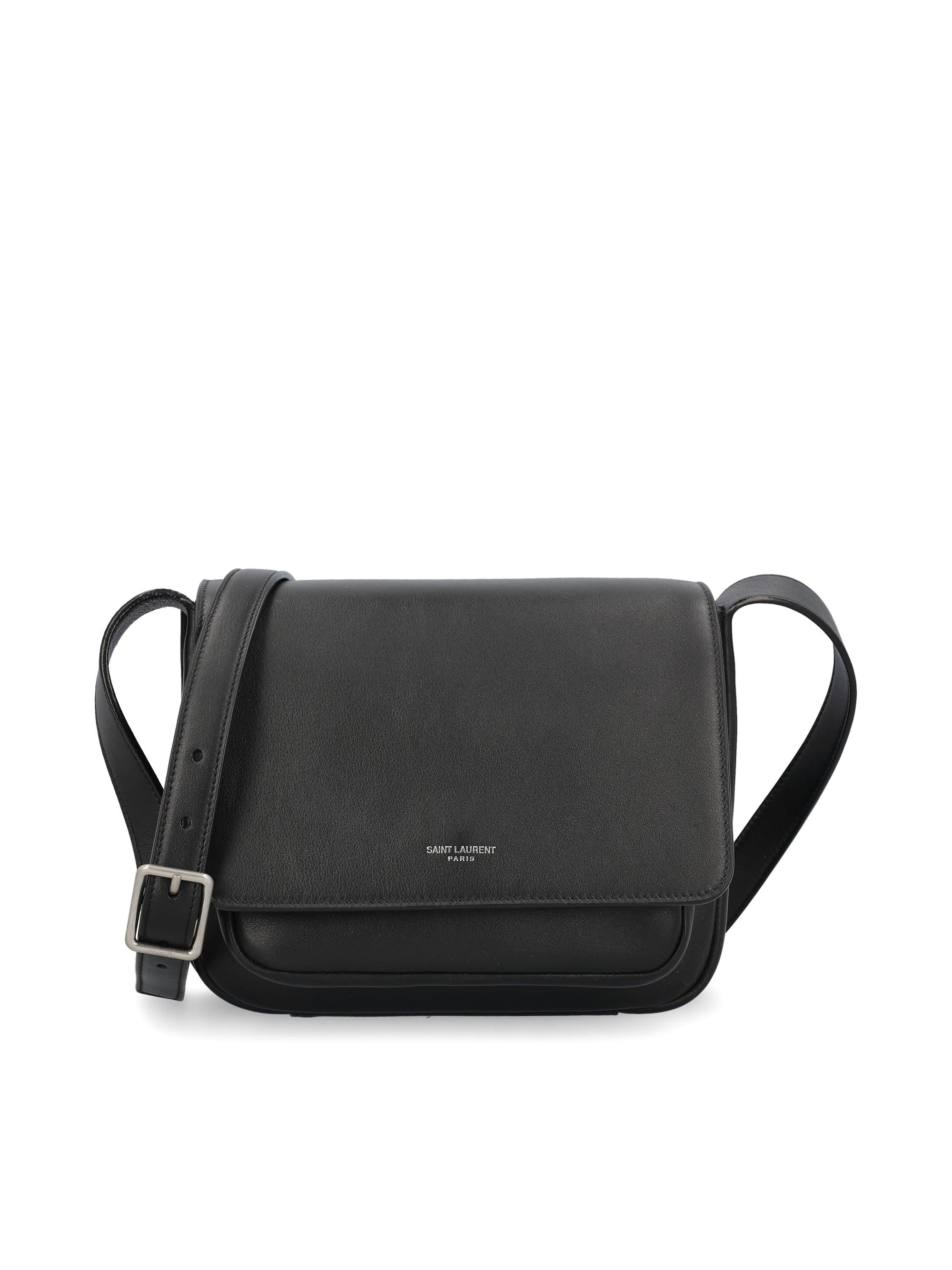 Small Messenger Bag In Leather Saint laurent – Гарантія оригінальності – боковий вид