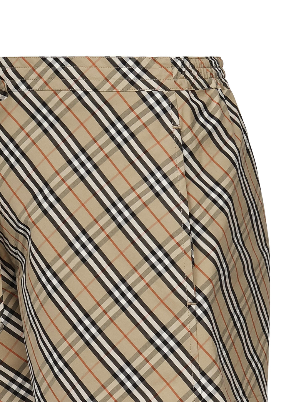Shorts In Cotone Check Burberry оригінал – Купити в Україні – вид ззаду
