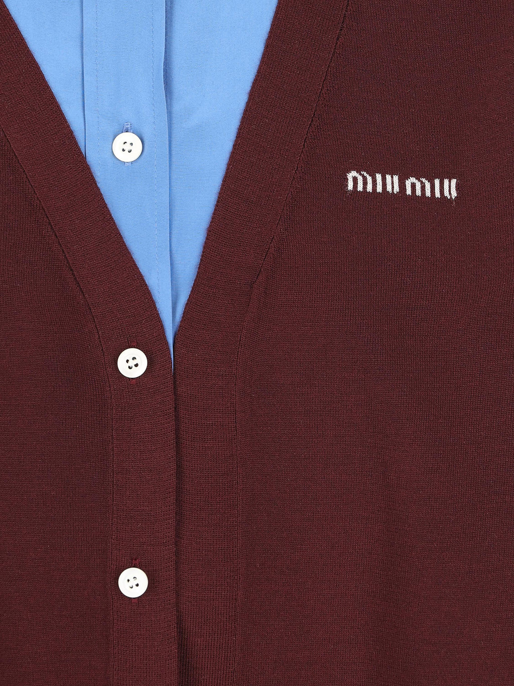 Cashmere And Poplin Shirt Miu miu оригінал – Купити в Україні – збільшений вид