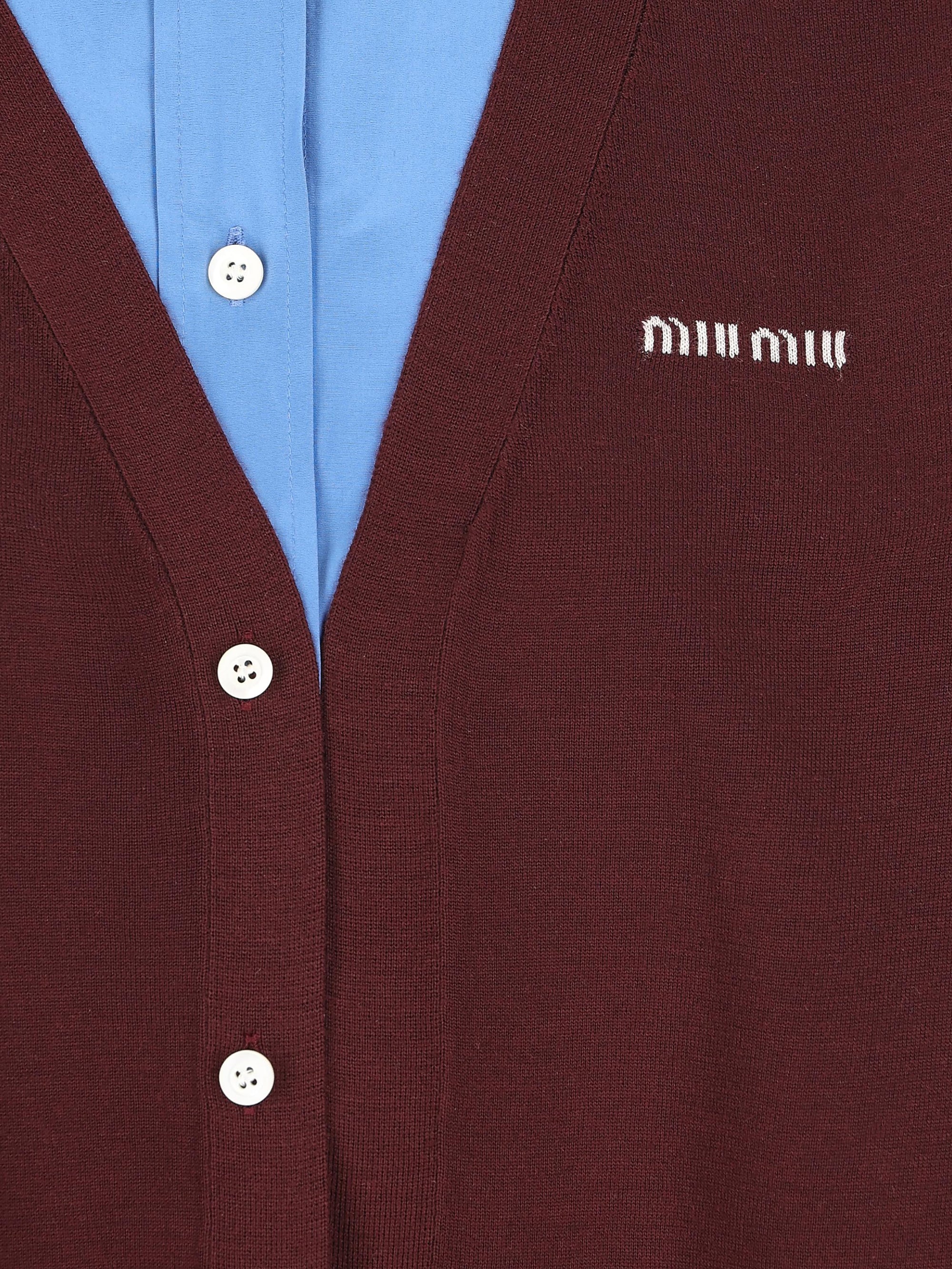 Cashmere And Poplin Shirt Miu miu оригінал – Купити в Україні – збільшений вид