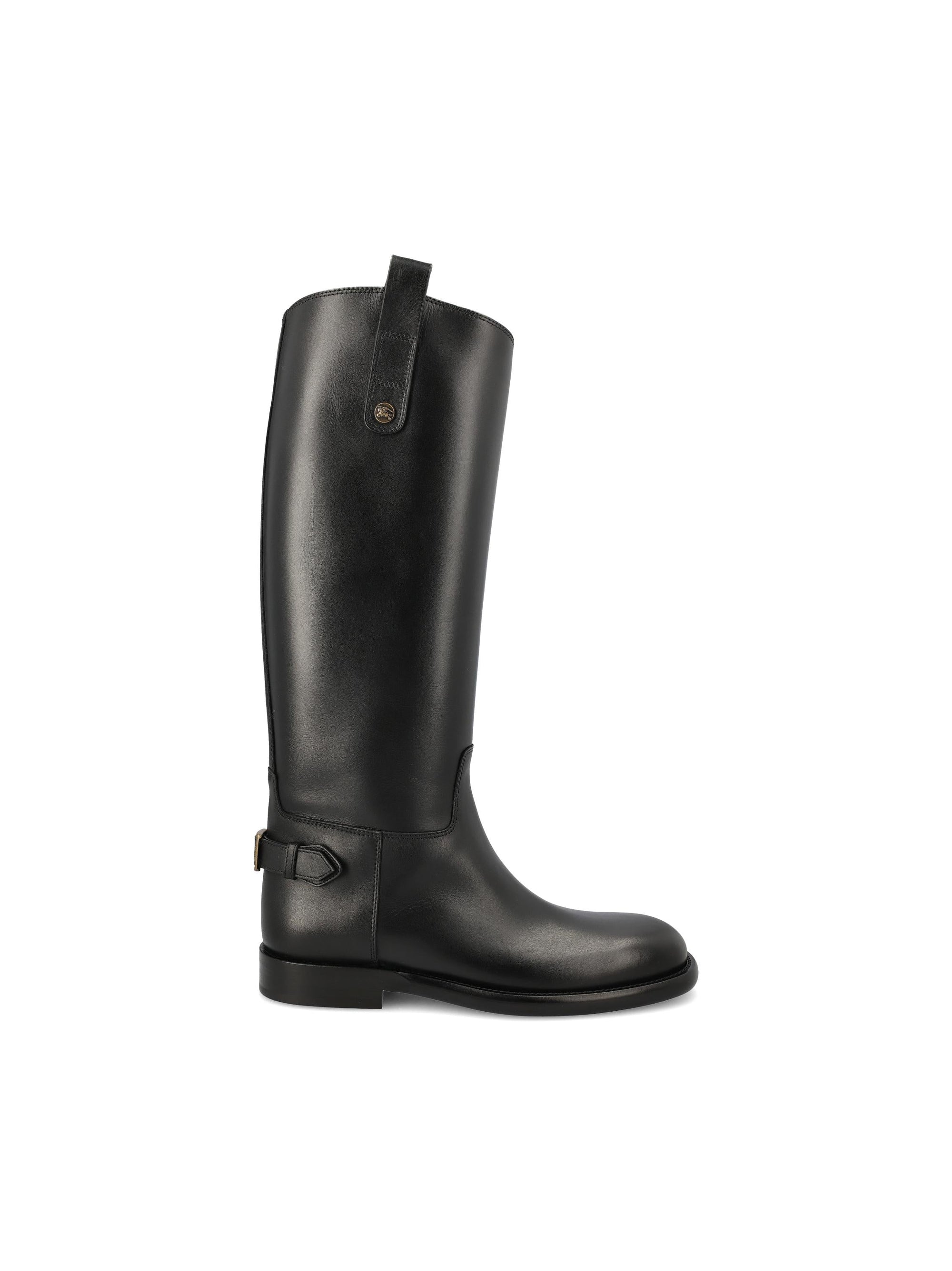 Оригінальна Cavalier Leather Boots Burberry – боковий вид