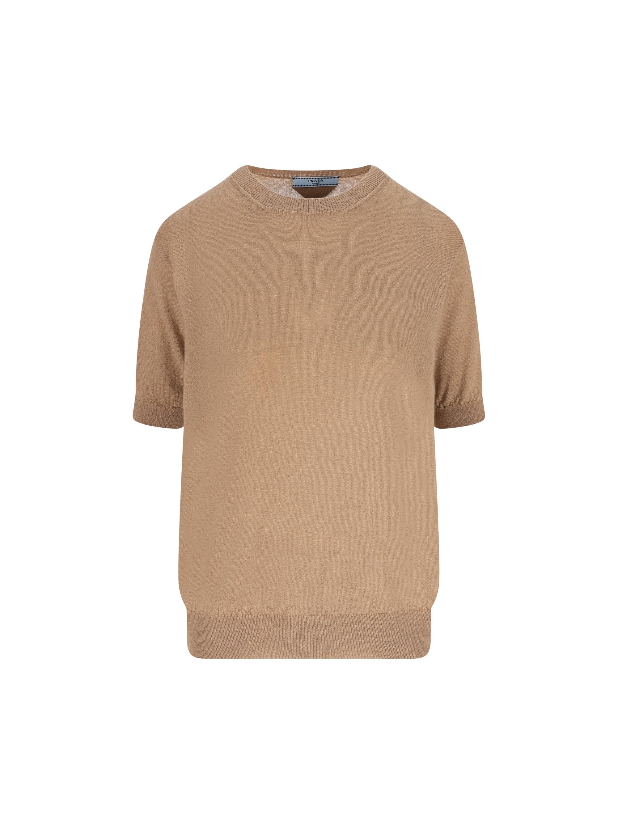 Short Sleeve Cashmere Sweater Prada – Гарантія оригінальності – боковий вид