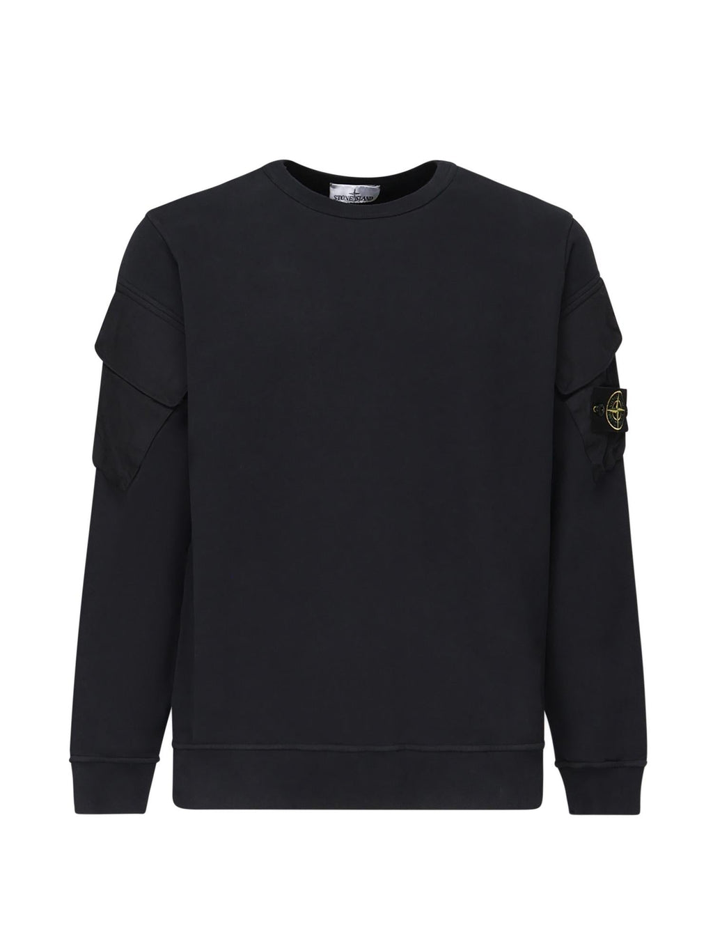 Felpa Girocollo Con Tasche Sulle Maniche Stone island – Гарантія оригінальності – боковий вид