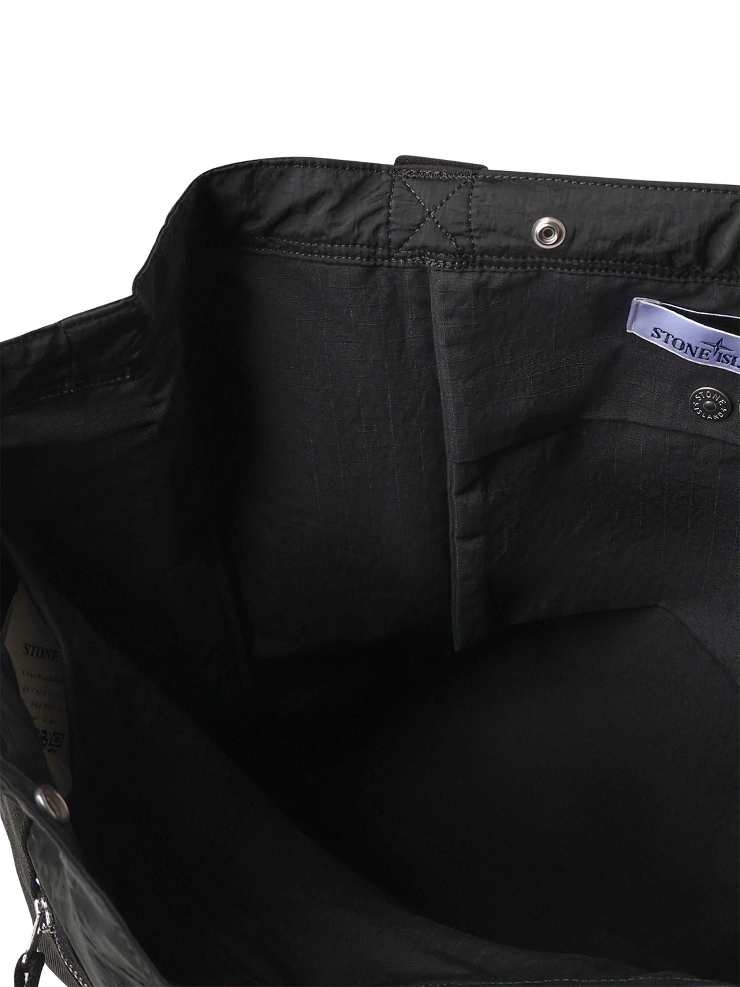Tote Bag In Nylon Con Logo Stone island – Гарантія оригінальності – збільшений вид