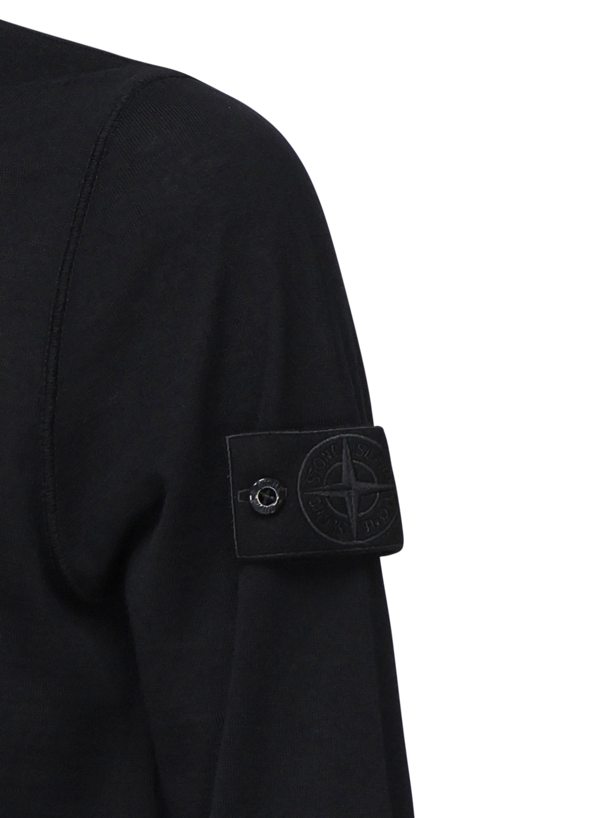 Maglione Girocollo Con Cuciture Overlock E Costine Stone island оригінал – Купити в Україні – вид ззаду