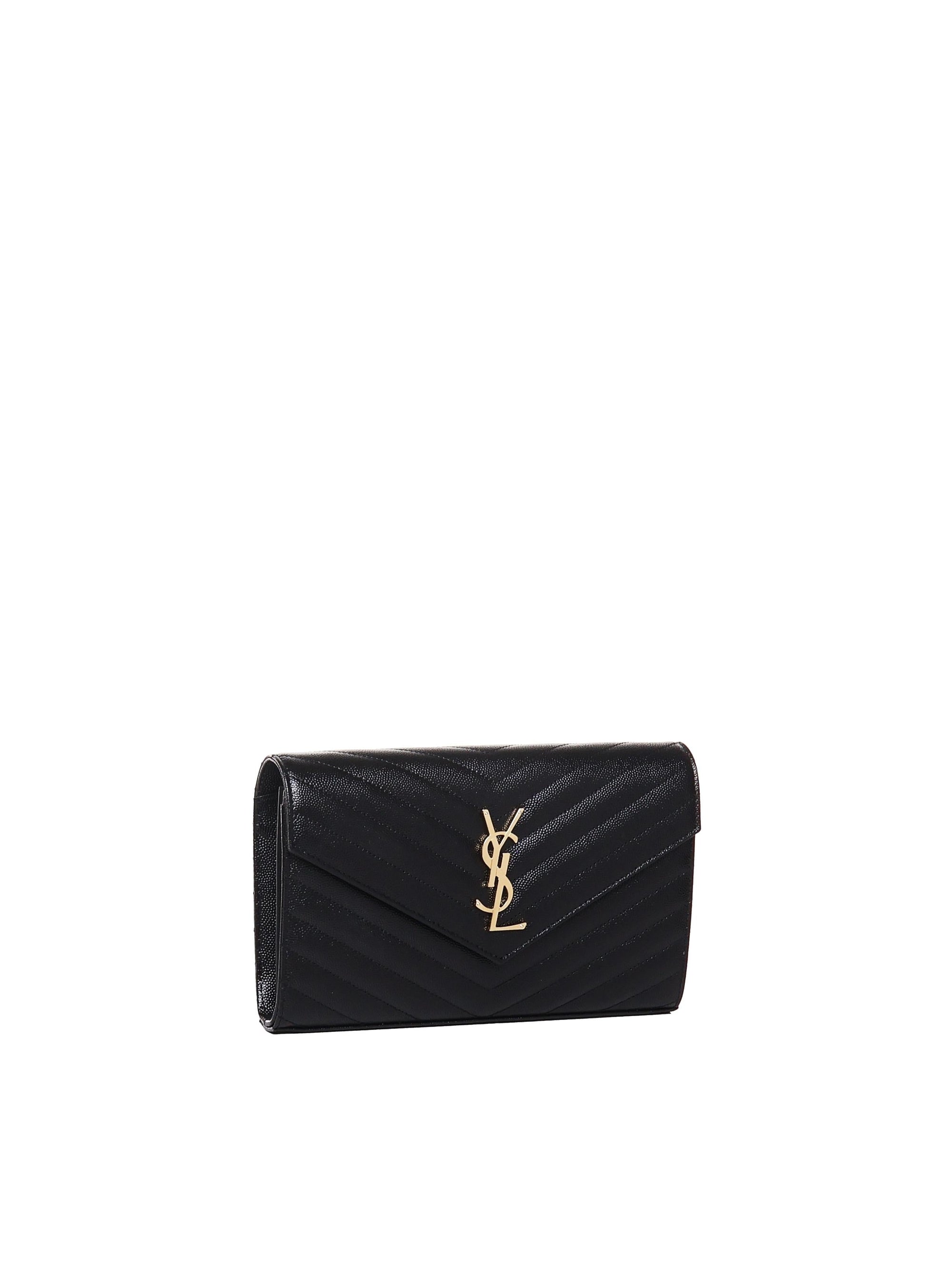 Оригінальна Pochette Con Catena Cassandre In Pelle Grain De Poudre Saint laurent – вид ззаду
