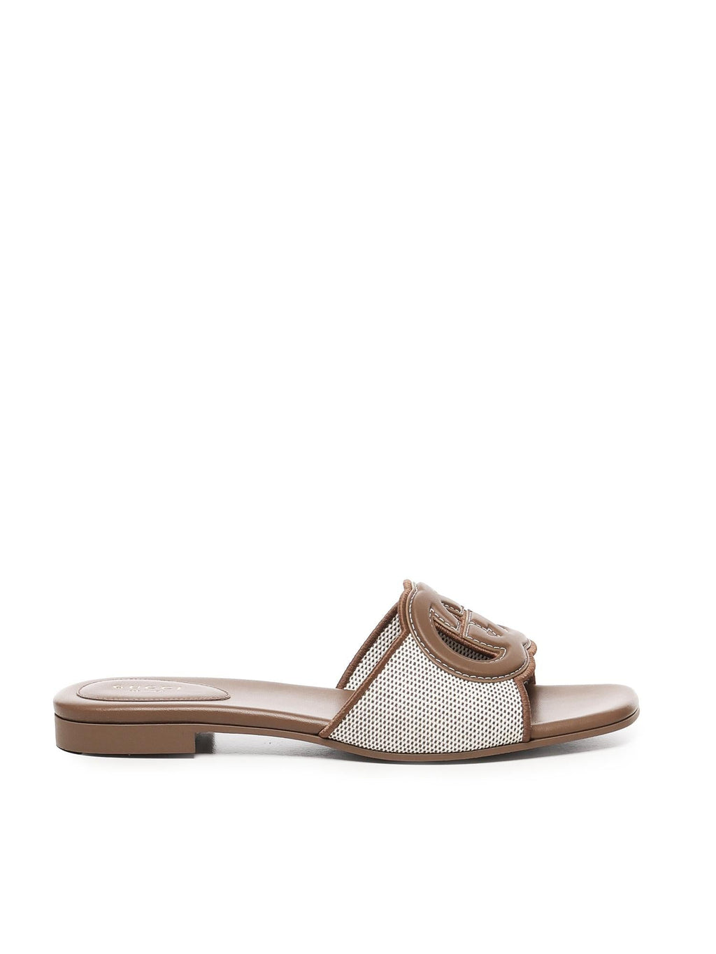 Sandalo Slider Con Incrocio Gg Gucci оригінал – Купити в Україні – боковий вид