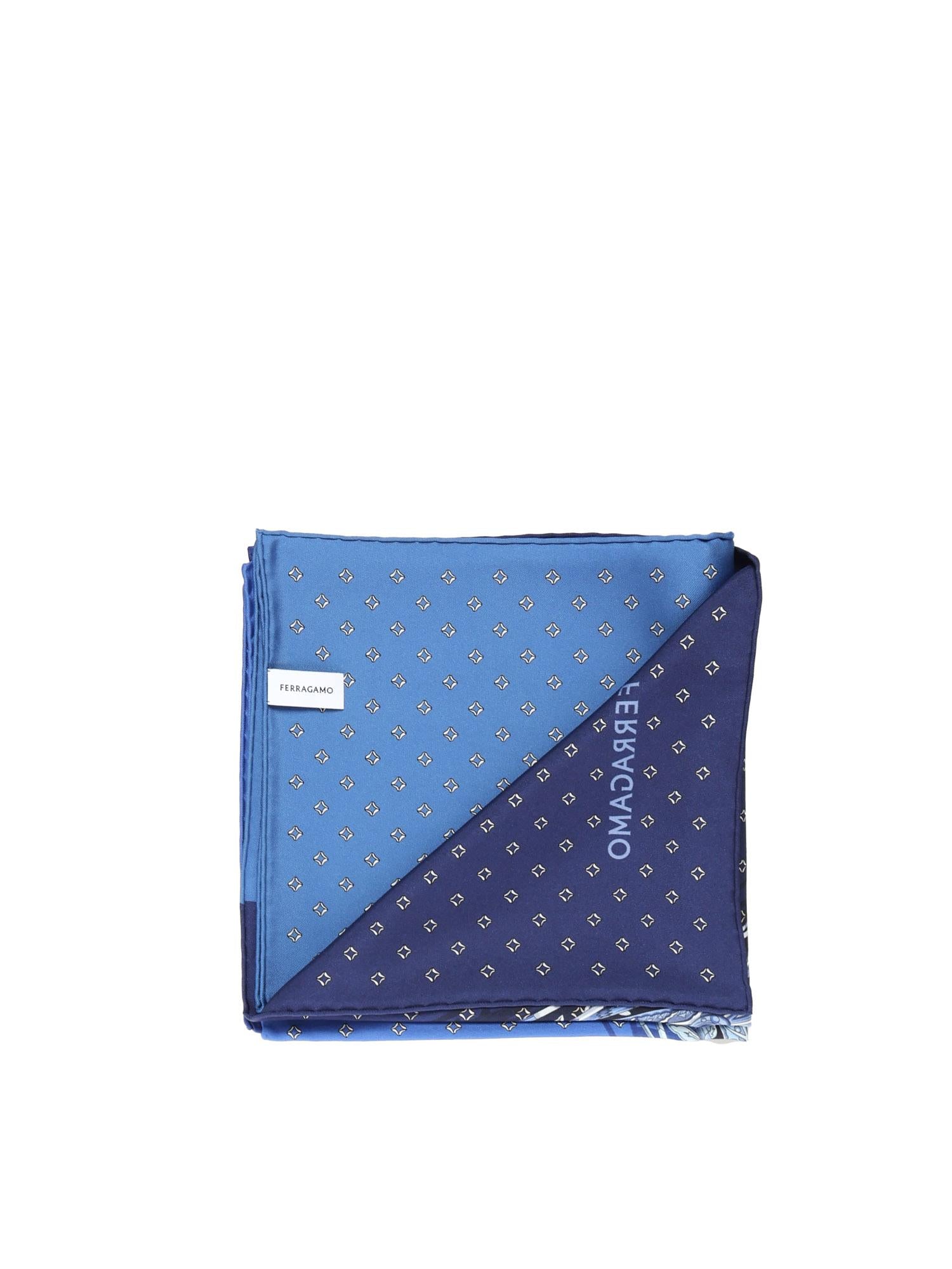 Foulard In Seta Con Stampa Salvatore ferragamo – Гарантія оригінальності – детальний вид