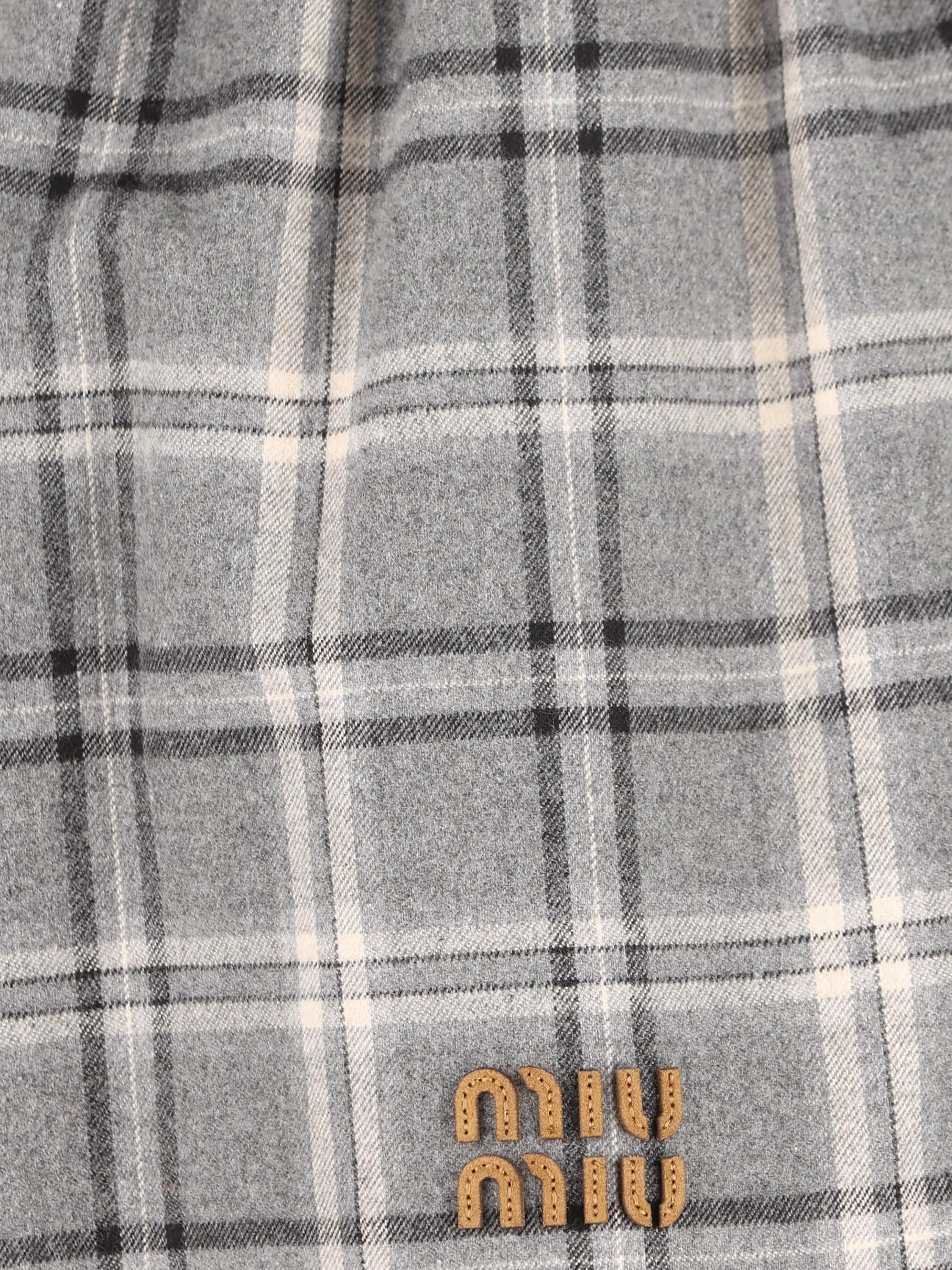 Mini Skirt In Check Flannel Miu miu оригінал – Купити в Україні – збільшений вид